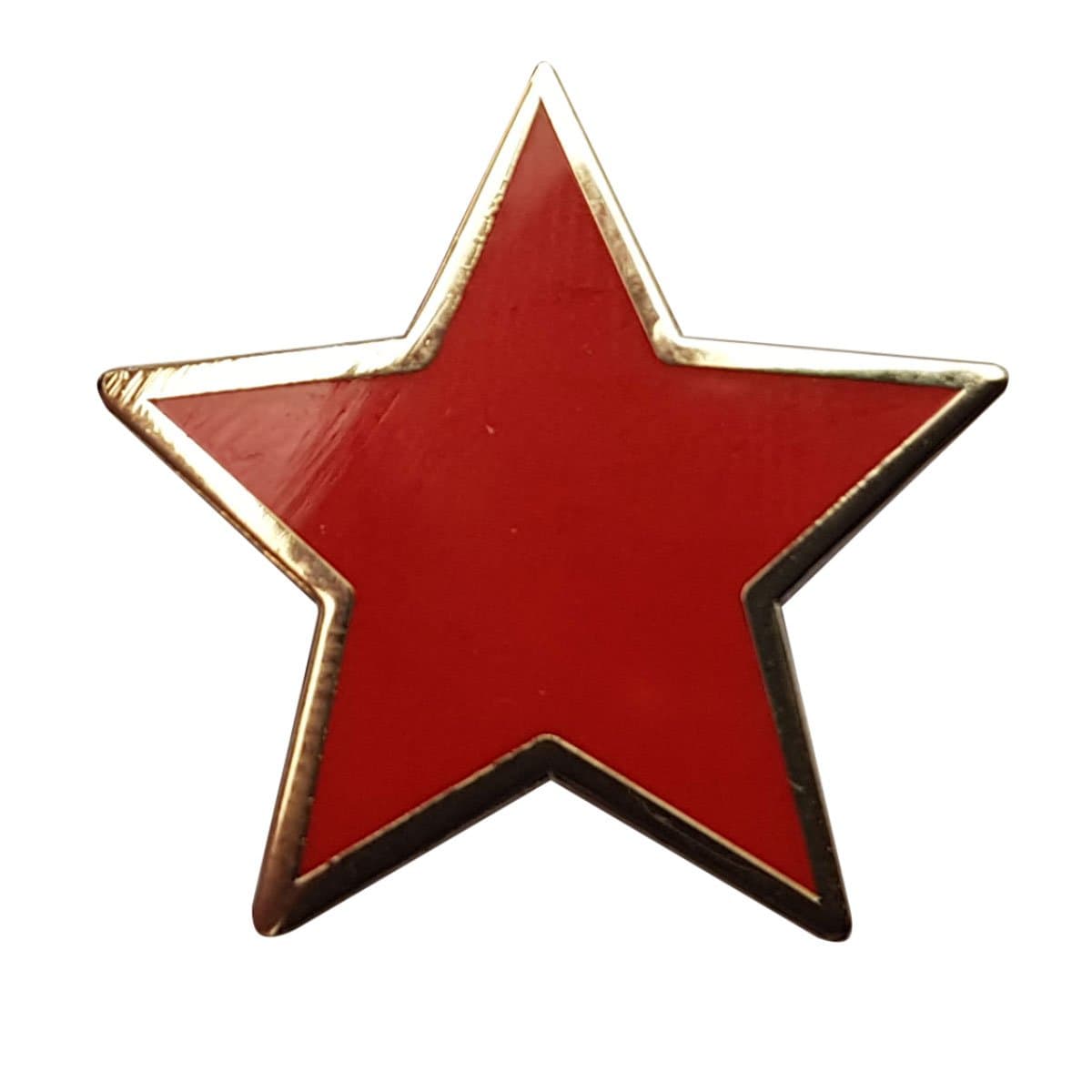 Plain Red Star pin Badge
