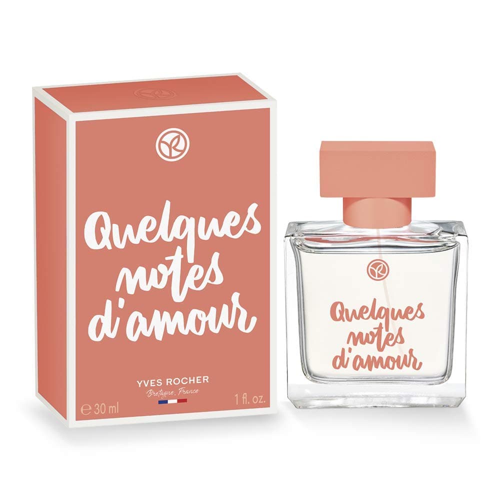 QUELQUES NOTES D'AMOUR Eau de Parfum Sensual Romantic Perfume with Rose & Woods Gift Idea 1 x Atomizer 30 ml