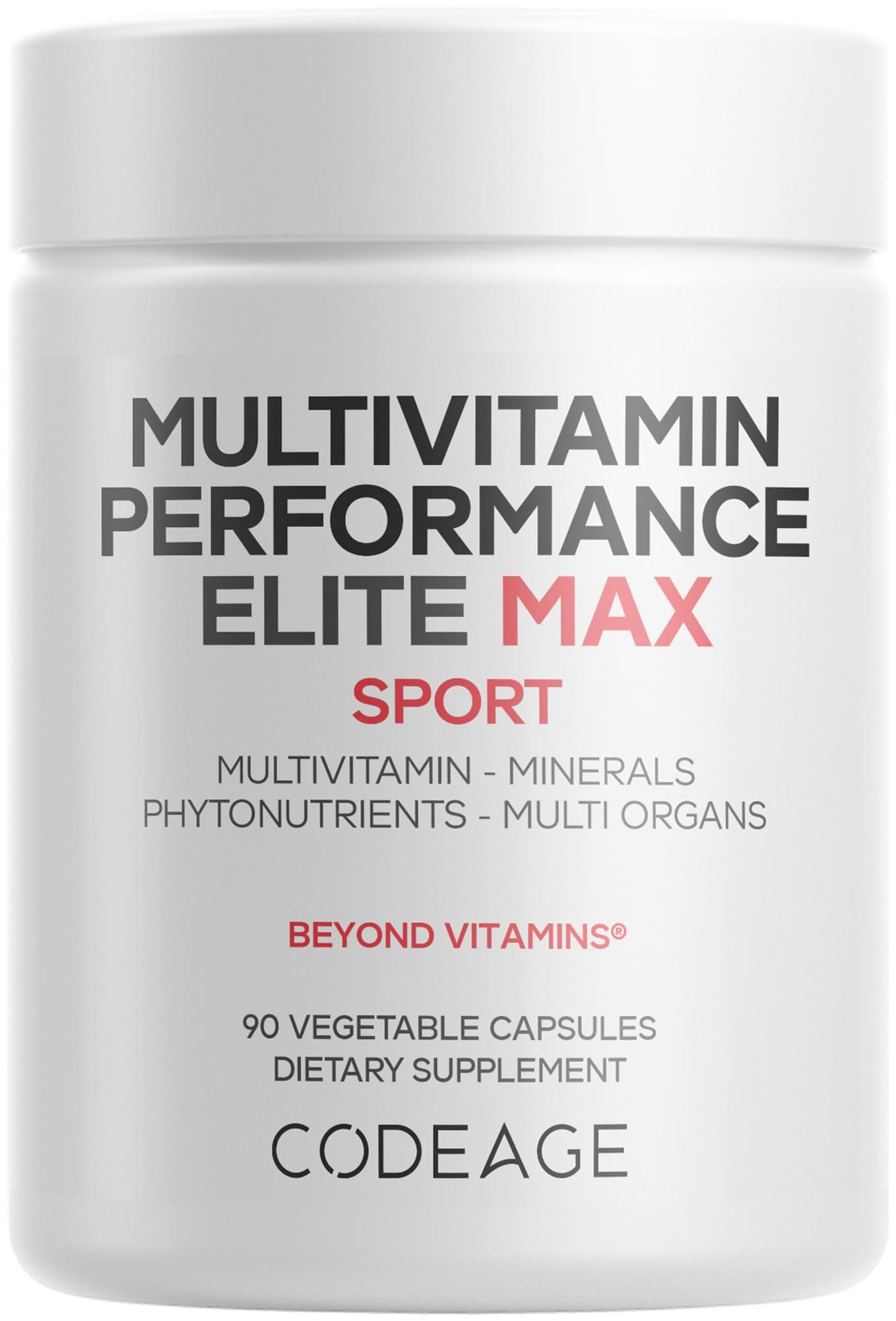 Multivitamin Performance Elite Max Supplement - Vitamins A, B6, B12, C, D, E, Vitamin K (MK-4, MK-6, MK-7, MK-9), Essential Minerals, Botanical & Grass-Fed Organ Extracts, Lutein - 90 Capsules