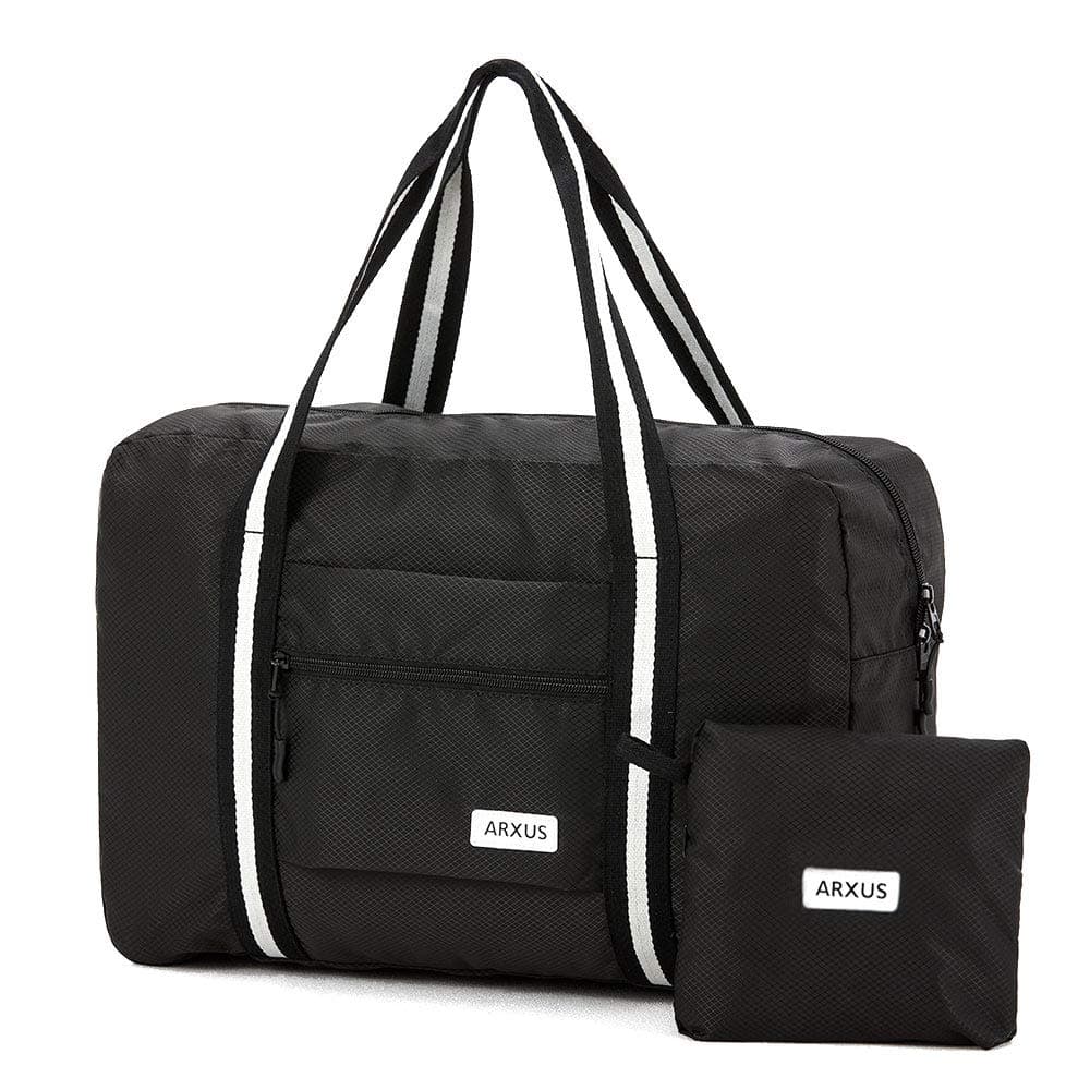 Arxus Foldable Lightweight Duffle Tote over Luggage Handle Carry on Travel Bag for Gym Sports Airline