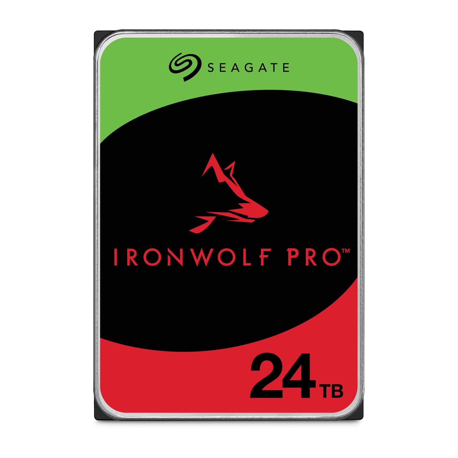IronWolf Pro 24 TB, NAS Internal Hard Drive, 3.5 Inch, 7200 U/Min, CMR, 256 MB Cache, SATA 6 GB/S, incl. 3 Years Rescue Service, Modellno.: ST24000NT002