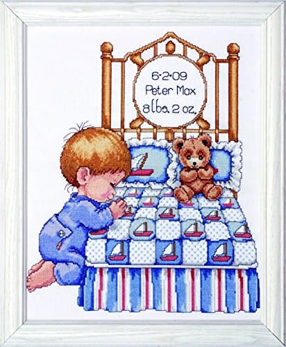 Tobin Baby Counted Cross Stitch Kit Bedtime Prayer Boy Sampler