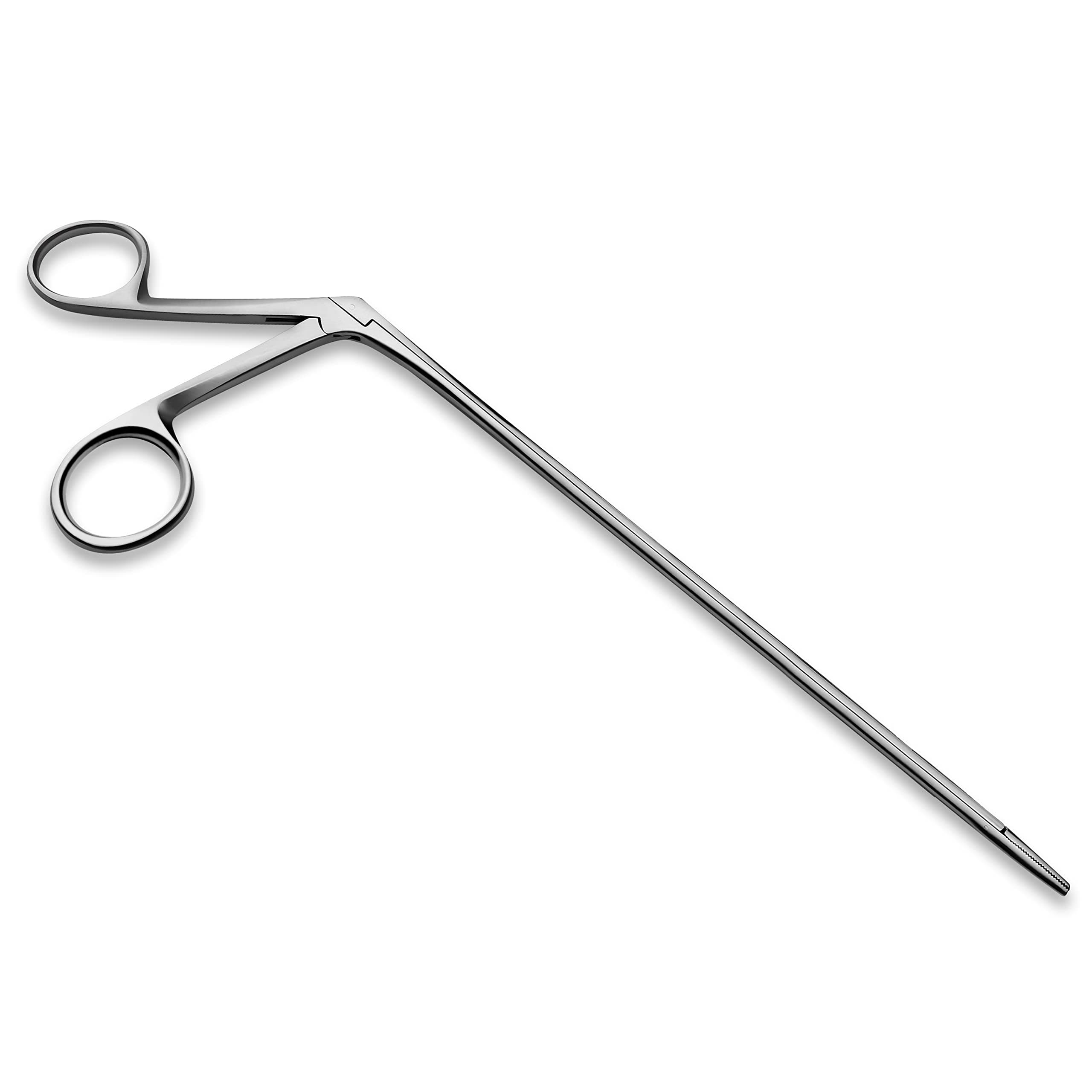 Precise ENT Procedures with Alligator Ear Forceps - Curved Jaw Design, Non-Slip Grip Handle, Fine-Tip, Reusable and Easy to Clean - 12 Inches