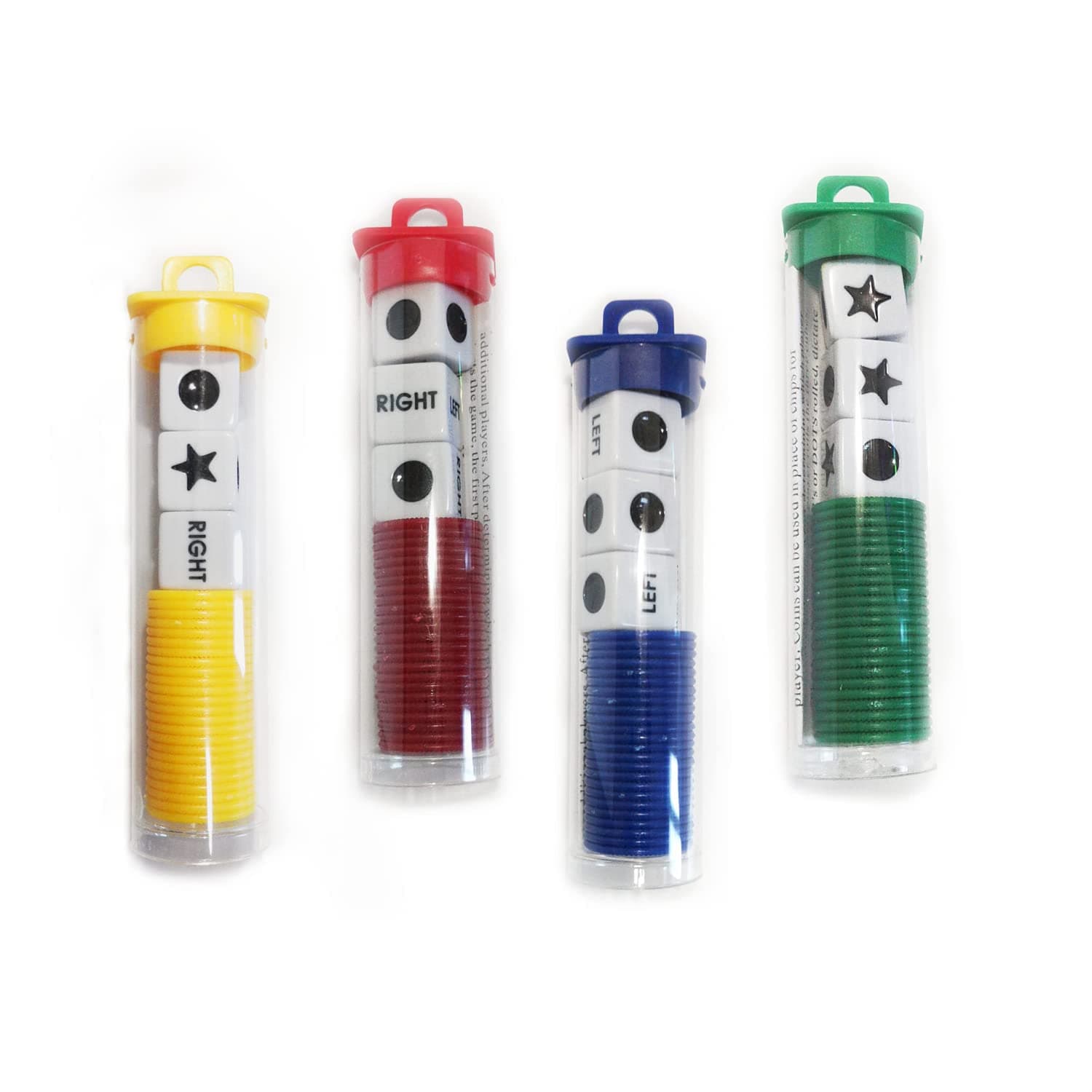 Left Right Center dice Game Prime Set Bundle (4 Pack)