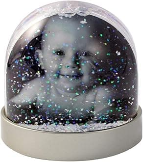 Snow Dome with Metallic Base (Grey Plastic)