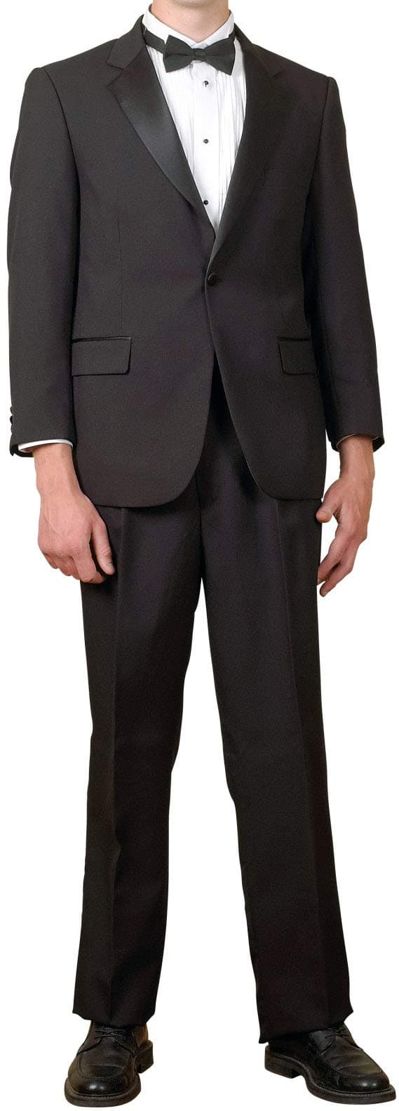 Mens 1 Button Black Classic Notch Collar Tuxedo Jacket