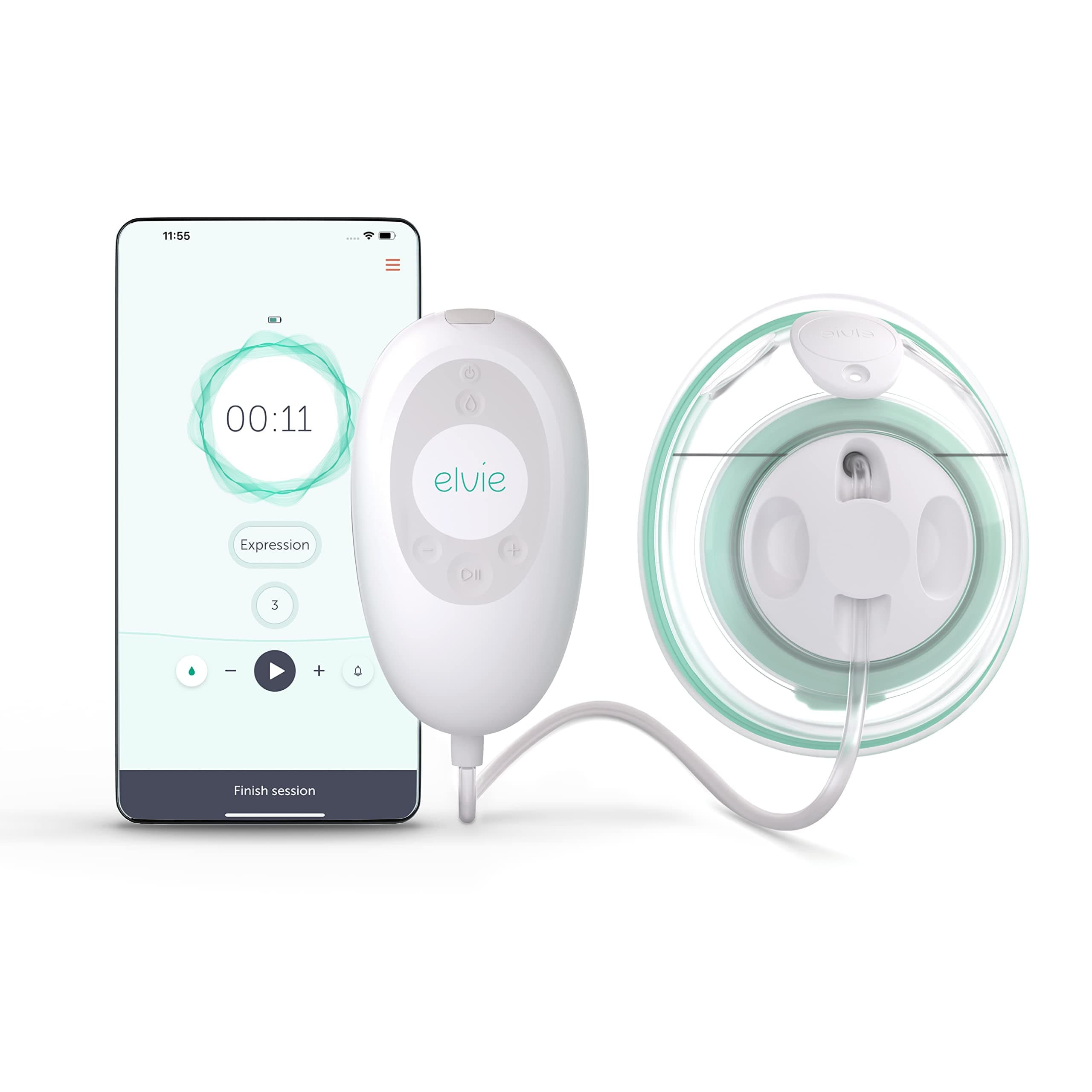 – Elvie Stride Single Electric Breast Pump | 2 Modes & 150ml Capacity Container | Hands-Free & Application Controlled | Hospital Grade Pump