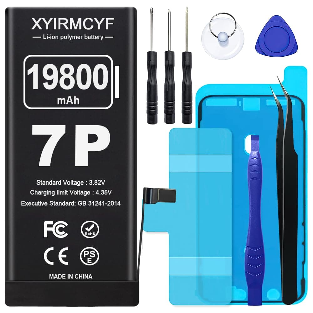 19800mAh Super Capacity Battery Compatible with iPhone 7 Plus, 0 Cycle Li-Polymer Replacement Battery for iPhone 7 Plus, with Professional Repair Tool Kit