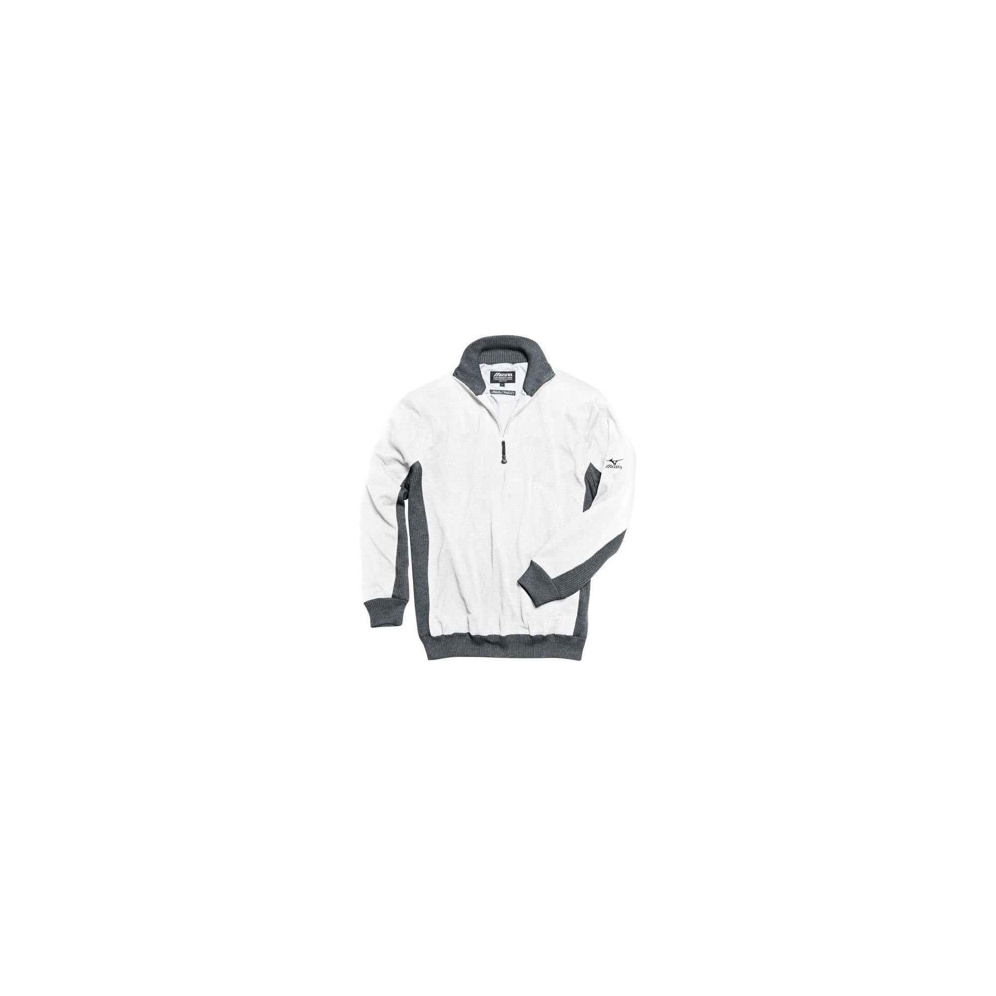 Mizuno Windlite 1/2 Zip Sweater Wht/Chr Md