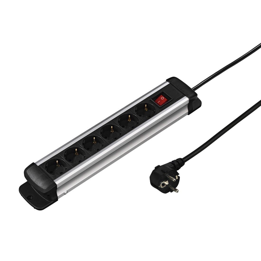 Hama6way Distribution Panel "Pro-S 60S", 1.5 m - surge protectors (1.5 m, 50/60, Black, Silver)