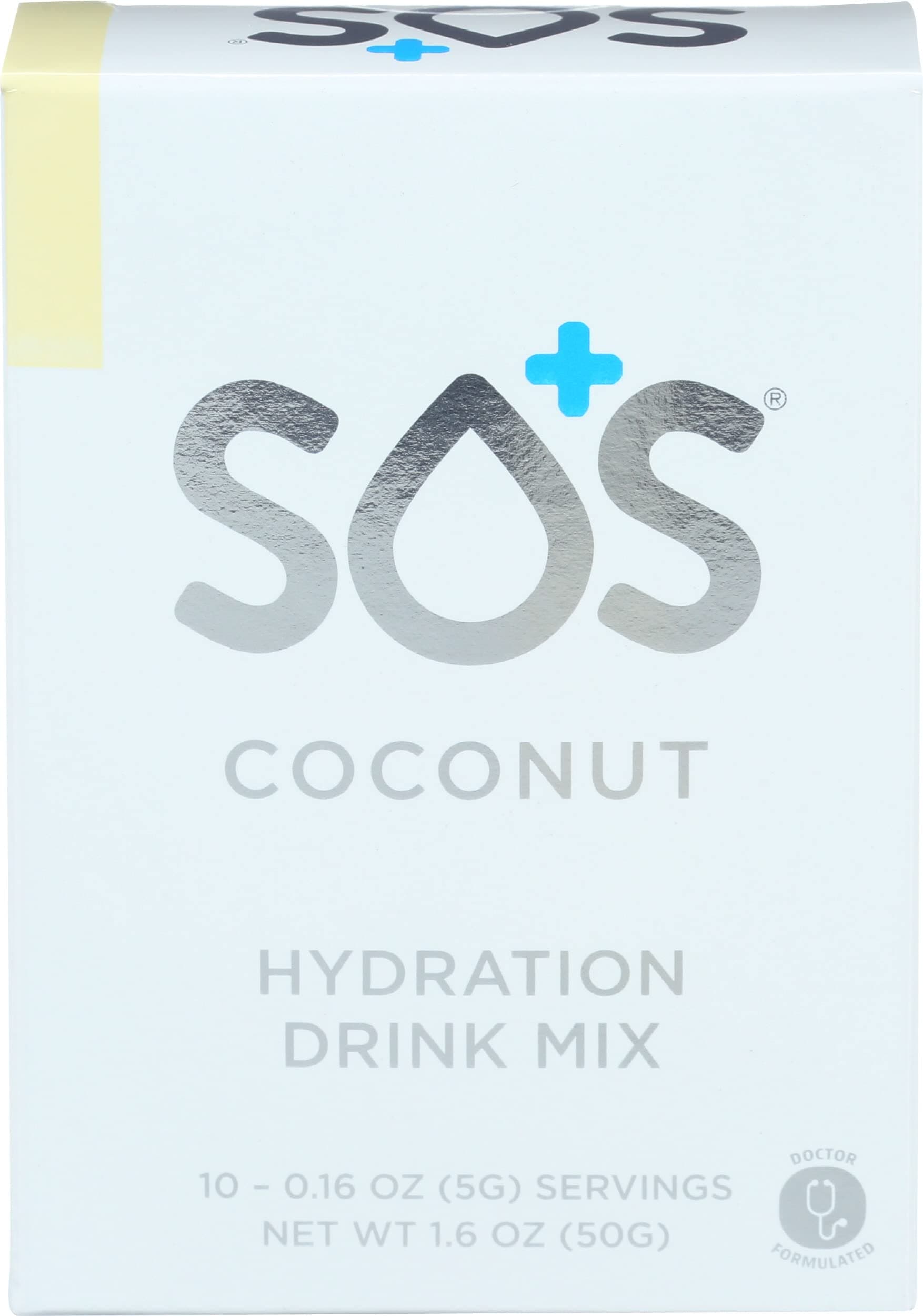 SOS Coconut Hydration Drink Mix 10 Count, 0.16 OZ