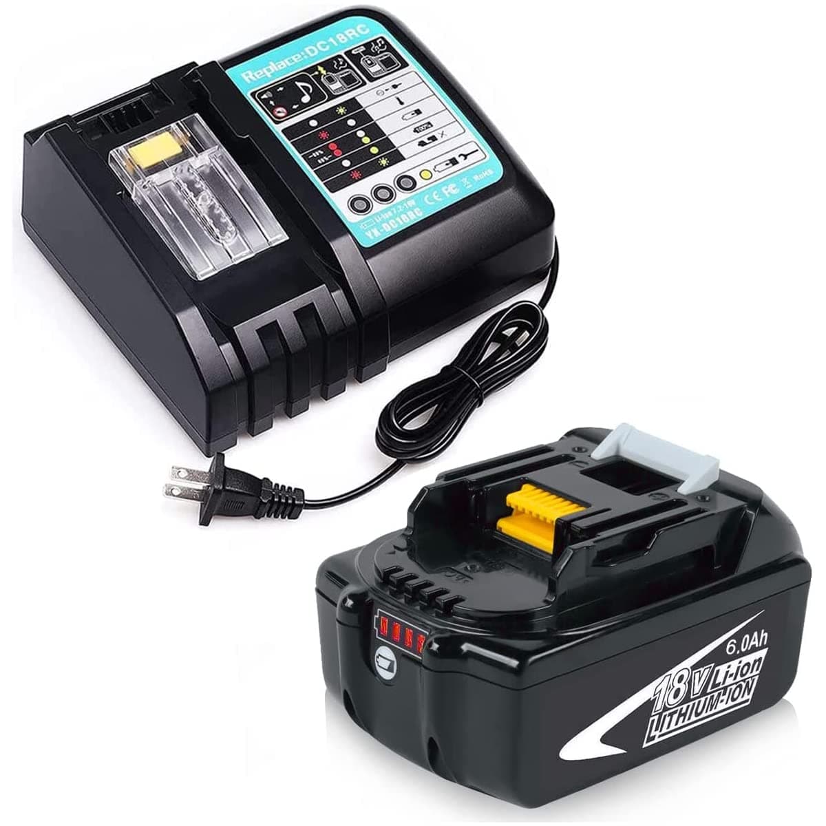 2Pack 7.0Ah 20Volt DCB200 Li-ion Batteries Replacement for Dewalt 20V Battery and DCB112 Charger Compatible with Dewalt 20V Max Cordless Tools DCB204 DCB206 DCB201 DCB207 DCD/DCF/DCG Series