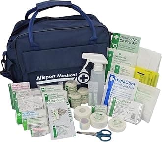 Sports First Aid Kit in Water-Resistant Holdall Bag - Fully Stocked