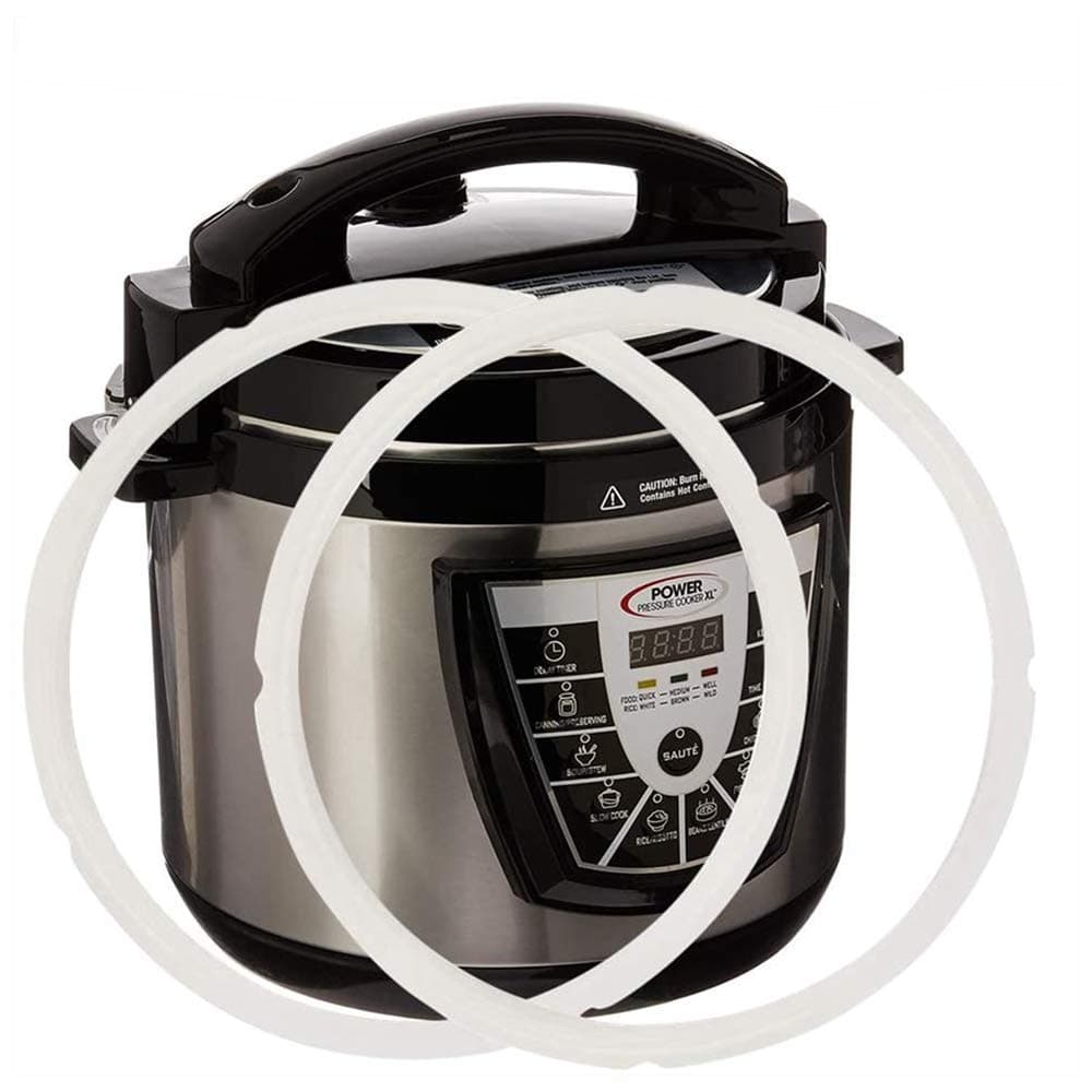 Original Sealing Ring for 6 Qt Power Cooker - Replacement Silicone Gasket Seal Rings for 6 Quart Power Pressure Cooker PPC770 PCXL-PRO6, PC-TRI6, PPC771, PRO, WAL1,WAL2 Accessories Parts 2-Pack