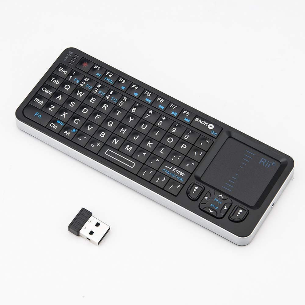 Rii K06 Mini Wireless Keyboard with Touchpad Mouse Combo for PC/Mac/Android, Black (Bluetooth Version)