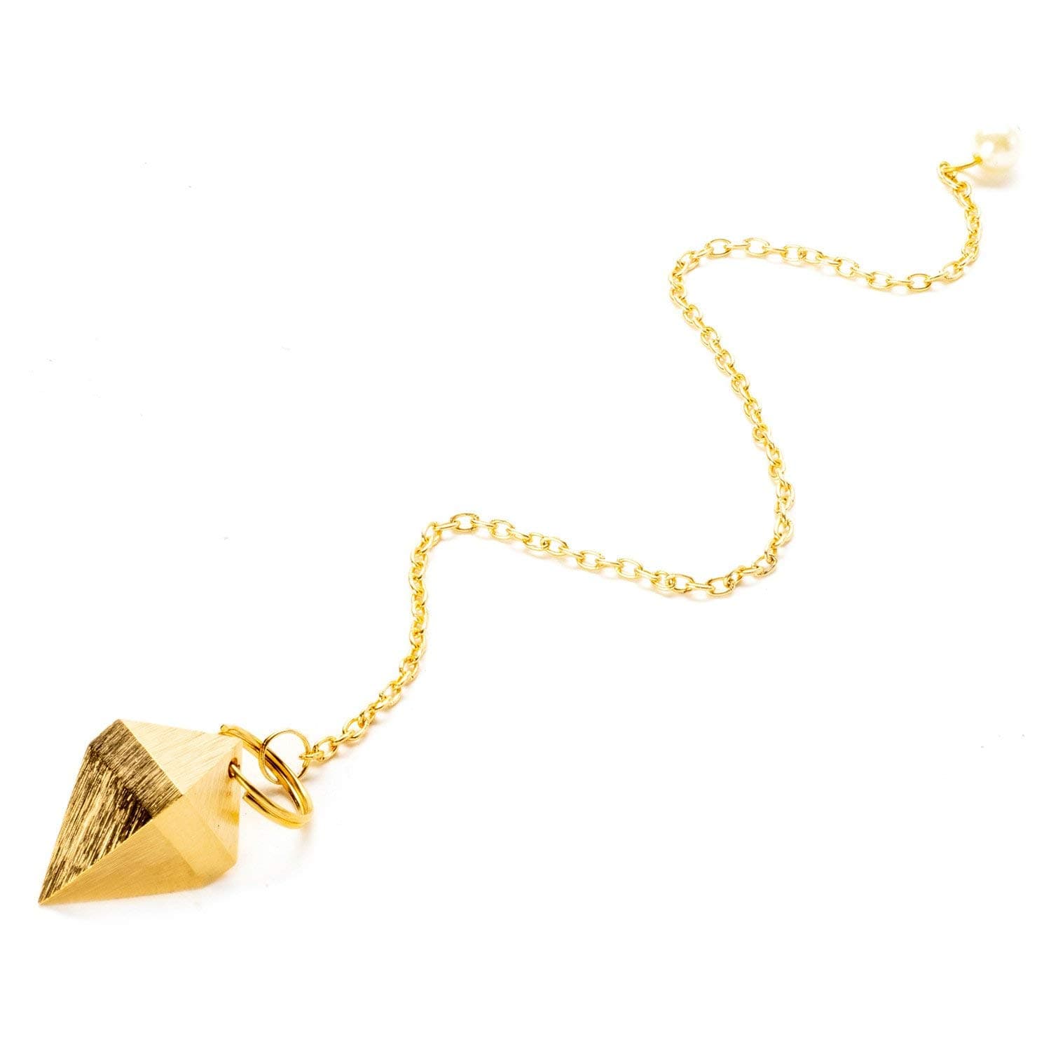 Shamans Market Ask Bob Pendulum - Brass Pyramid