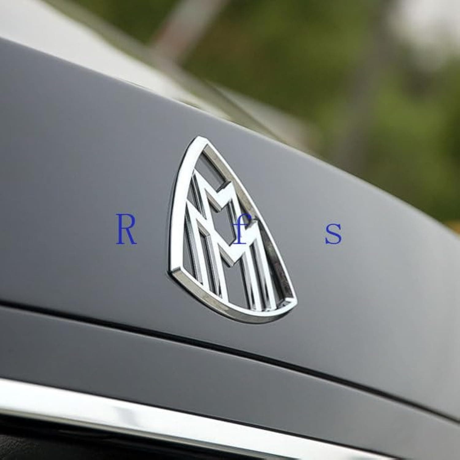 Auto Part - 3D For Maybach Side Emblem ABS Car Logo Sticker Rear Bumper Tail Door Trunk Sticker Car Rear Emblem Sticker Accessories (1pcs trunk silver)