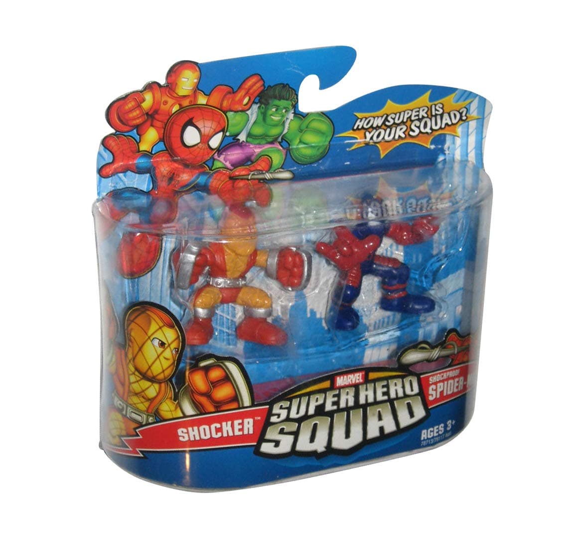 Marvel Superhero Squad Series 11 Mini 3 Inch Figure 2Pack Shocker Shockproof SpiderMan