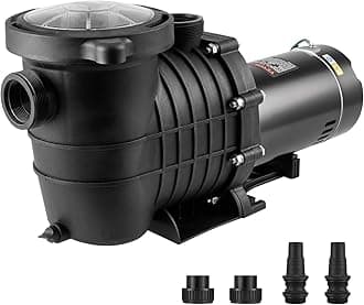 VEVOR Above Ground Pool Pump, 2 HP, 110 GPM Max Flow Single Speed Swimming Pool Pump, 110V/240V 3450 RPM 59 ft Max Head Pool Pump with Filter Basket, for Above Ground Pools Hot Tubs Spas, UL Certified