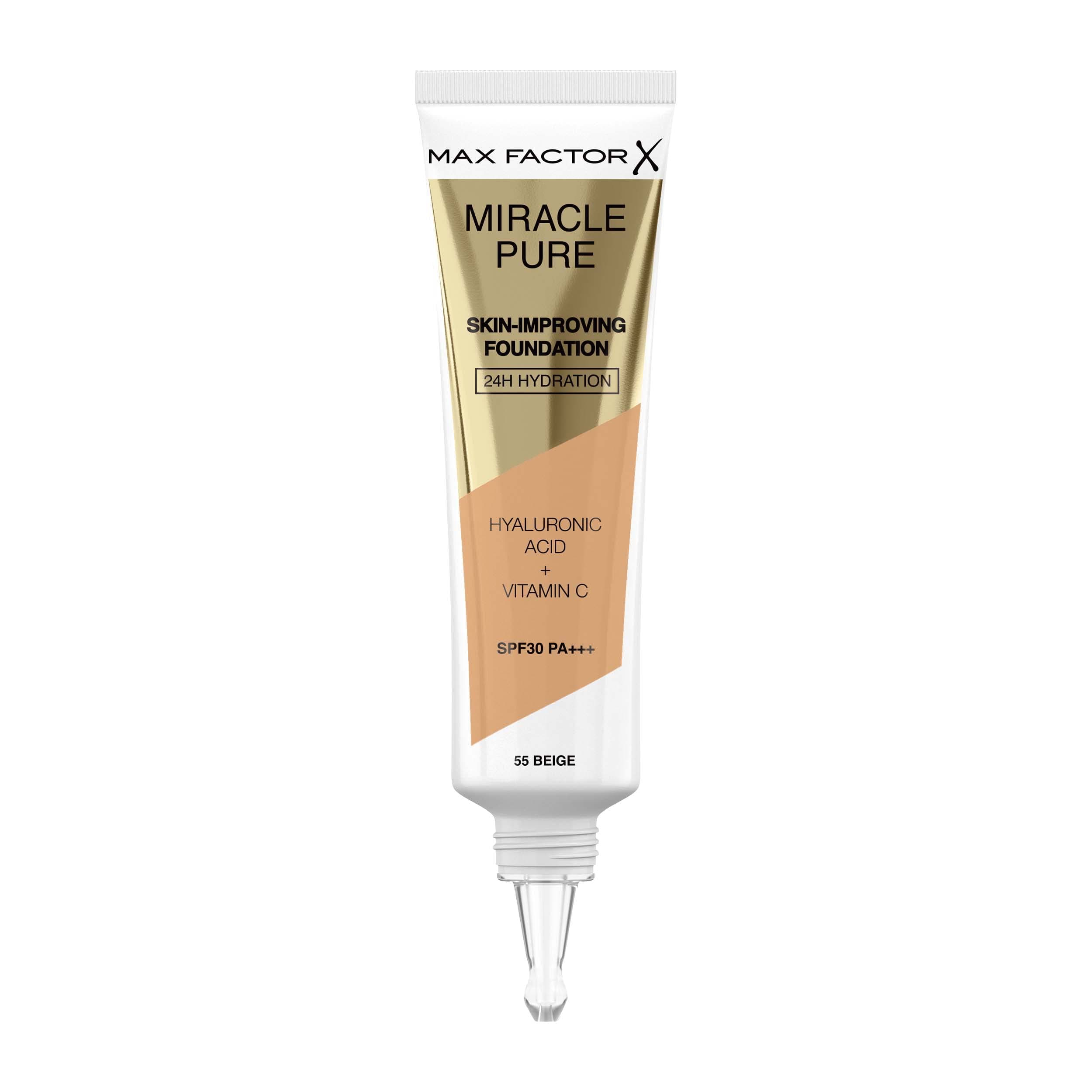 Max Factor Miracle Pure Skin Improving Foundation - 55 - Beige, 30ml