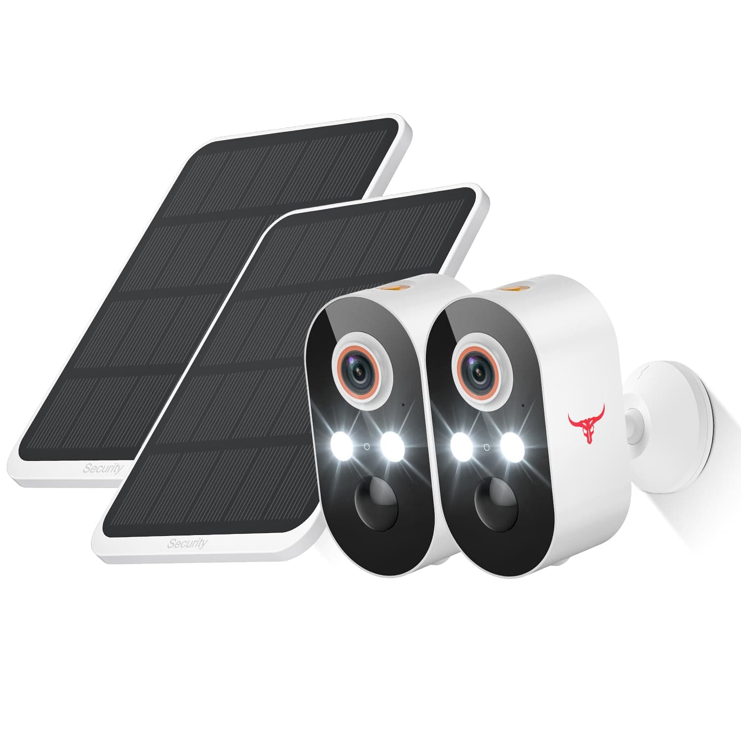 Solar Security Camera Wireless Outdoor, Battery Powered WiFi Camera for Home Surveillance, AI Human Detection, 2-Way Talk, Color Night Vision, Cloud Storage, Weather Resistance (2-Pack)