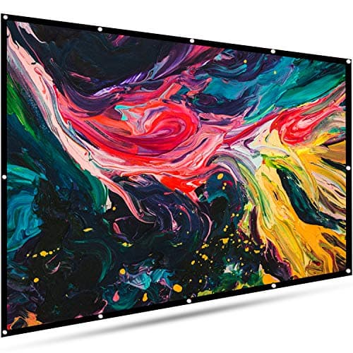 EleTab 100 inch Projector Screen Portable 16:10 HD Outdoor Indoor Projector Movies Screen Foldable Anti-Crease for Home Theater Support Front and Rear Projection