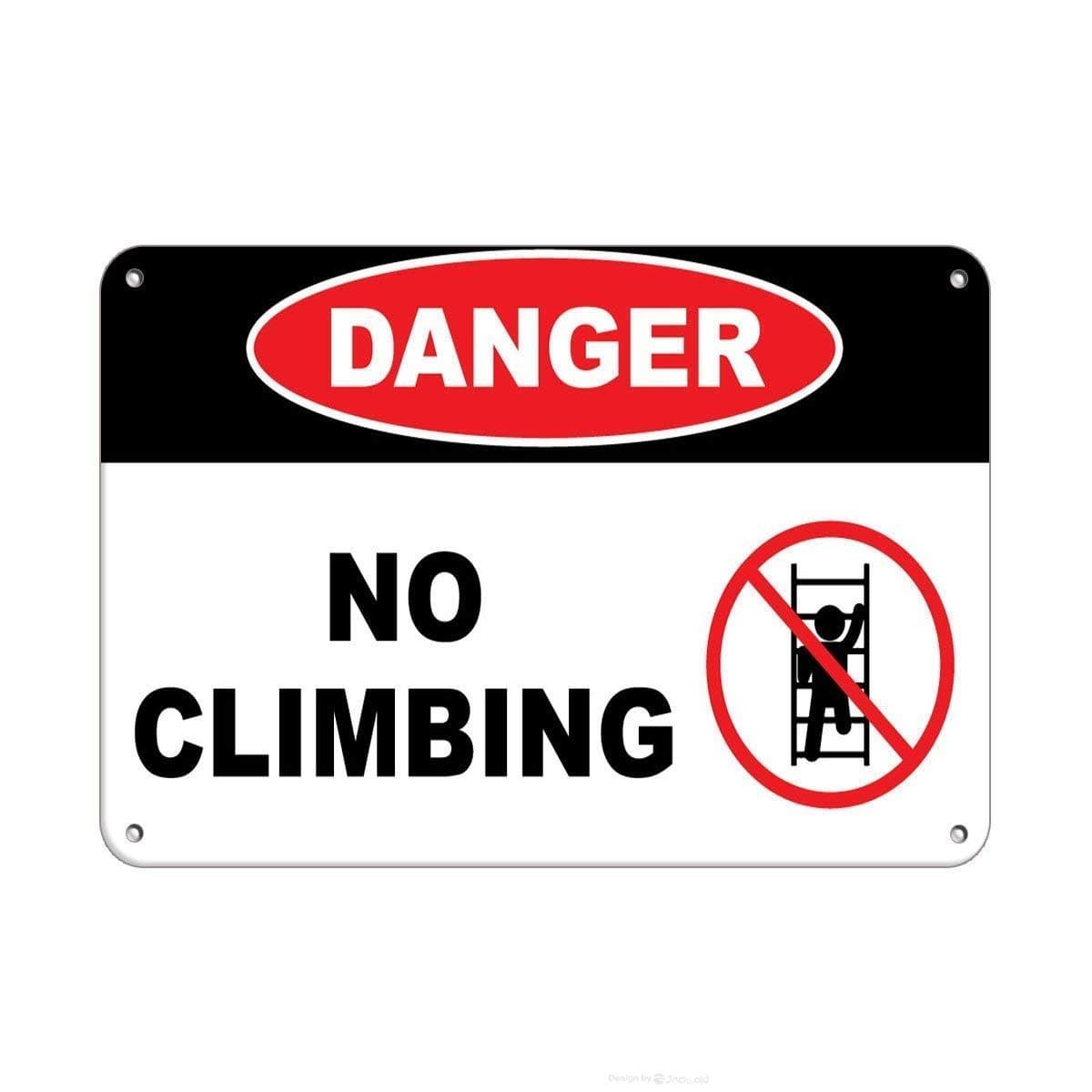 Eletina candy Wall Decor Warning Sign Danger No Climbing Hazard Sign Hazard Labels Road Sign Business Sign 8x12 Inches Aluminum Metal Tin Sign Plates Printed