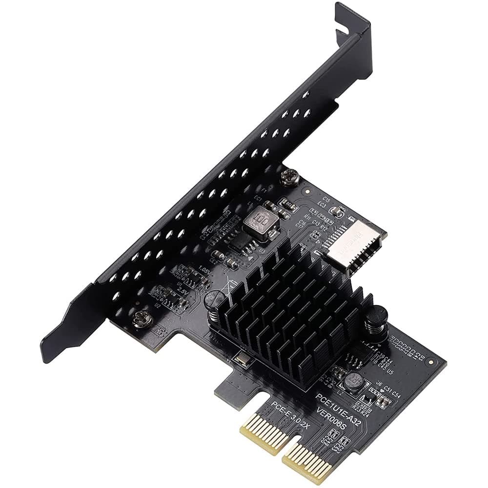 PRATYAHARA PCI-E 2X to USB3.1 A-Key Gen2 Front Type-E Expansion Card,10Gbps Type-E Internal 20-Pin Front Panel Connector Riser Card