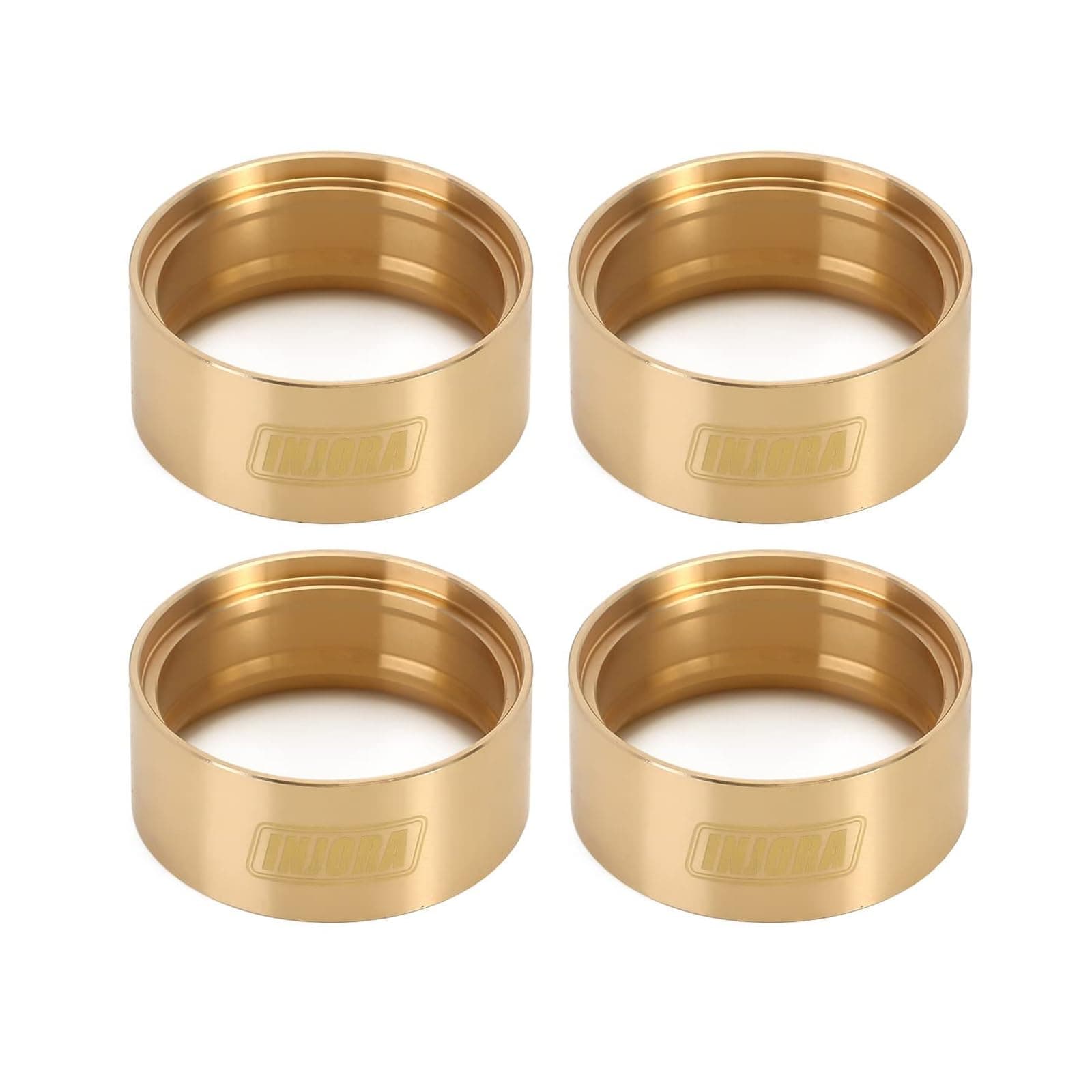 Brass Internal Beadlock Ring Clamp Ring 94g Wheel Weight Fit 1.9" Wheel Rim for 1/10 RC Crawler Axial SCX10 II 90046 TRX-4 VS4-10 SCX10 Pro Upgrade Parts, 4PCS