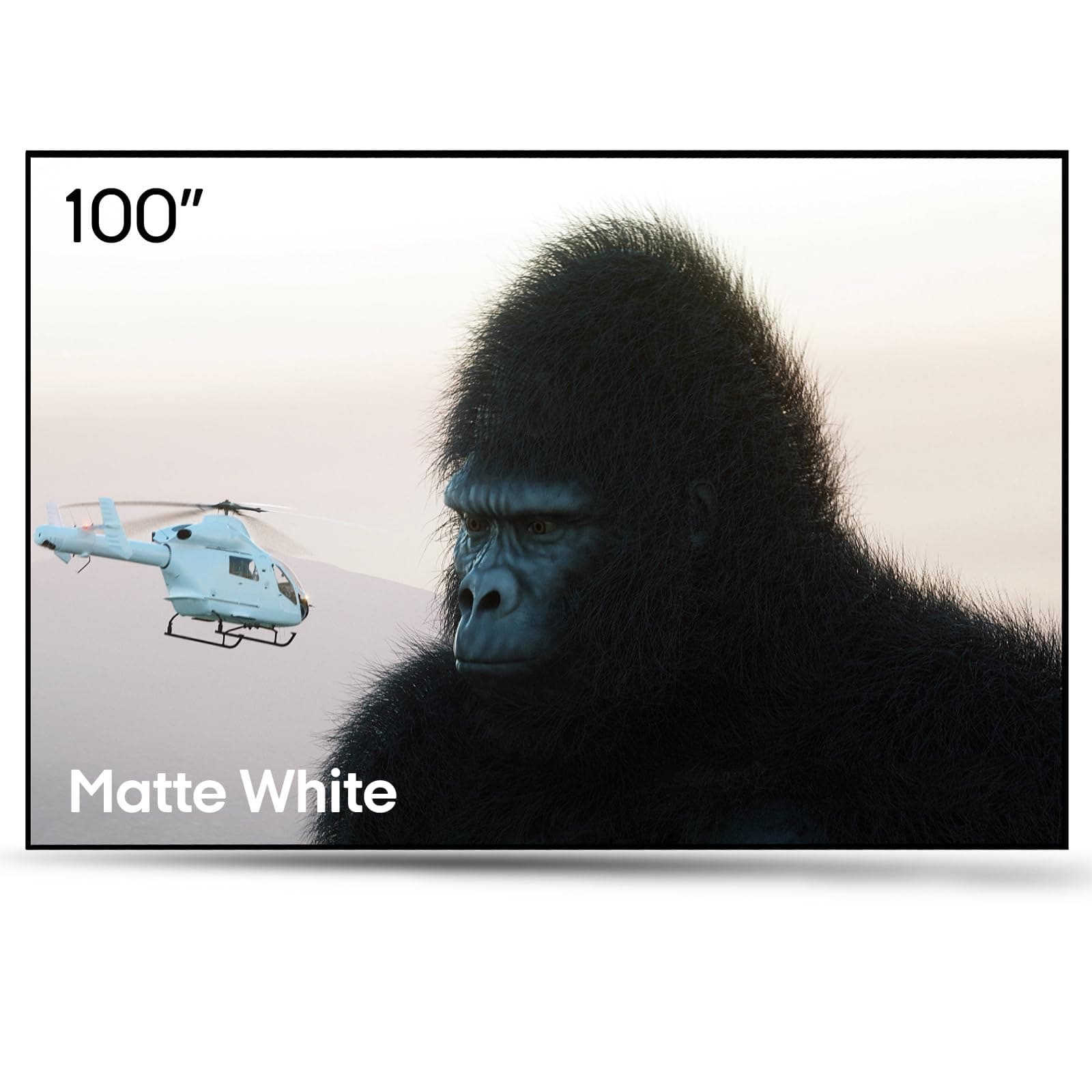 AWOL VISION 100-inch Wall-mounted Projector Screen, 80% Image Quality Improvement, Ultra Short Throw, Short Throw, Long Throw Compatible, Fixed Frame, Peak Gain 1.3 dB, Optimal Combo with LTV-2500, 4K
