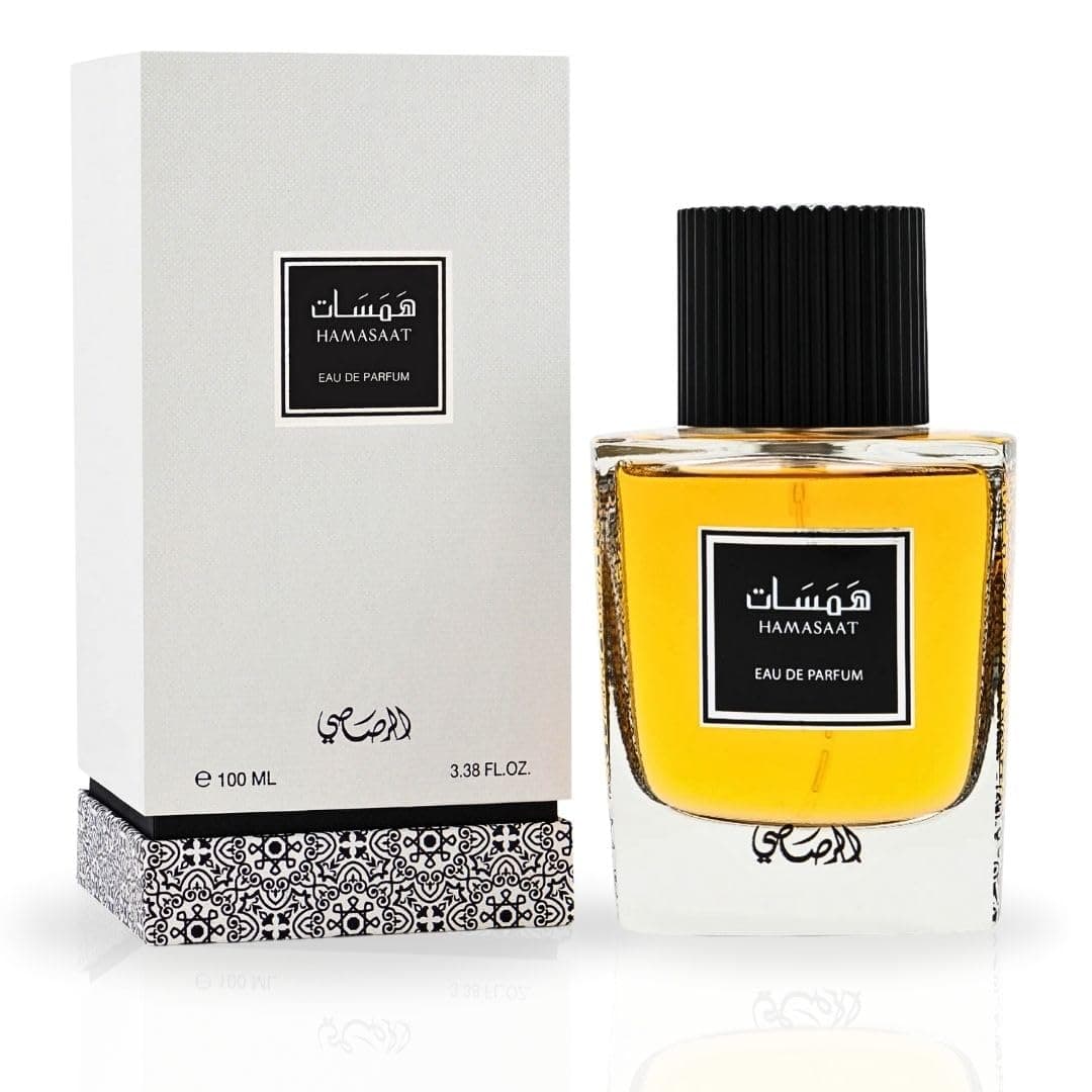 Hamasaat Eau De Parfum Spray 100ML (3.38 OZ) Long Lasting Arabian Perfume for Men - Refreshing, Woody And Musky Fragrance - Captivating And Luxurious Perfume Men for Everyday Wear