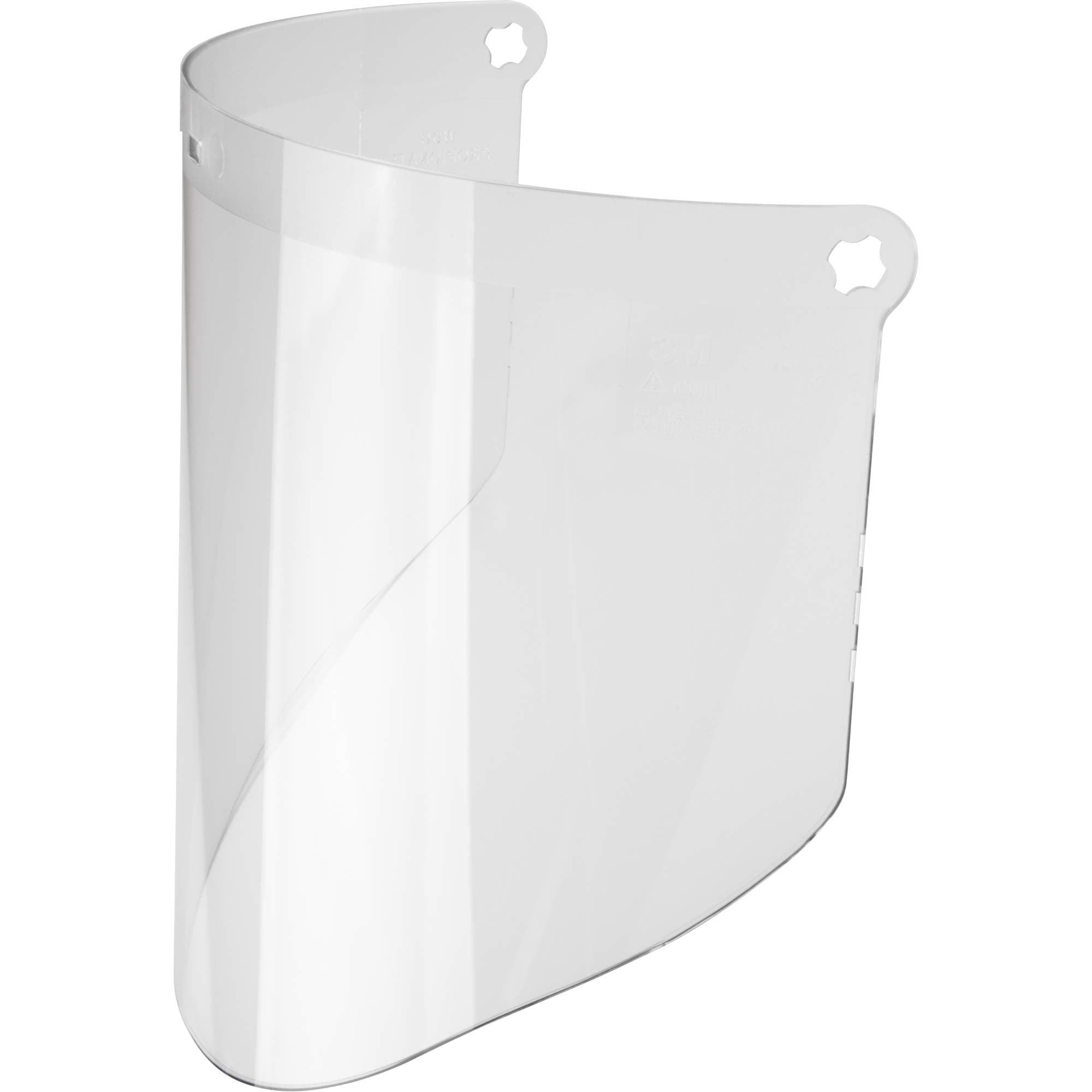 3M Polycarbonate Faceshield, Clear, 10/Box, WP96