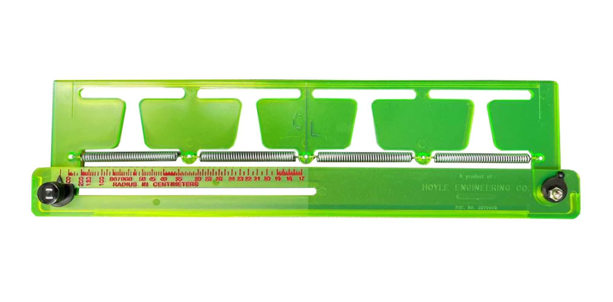 Hoyle Products AAR M ACU-ARC Adjustable Ruler, Metric/Centimeters Measurements, 17 To 500 cm Curves and Radius