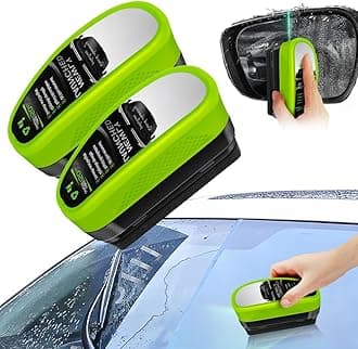 Cleaner Vision Glass Cleaner, Automotive Oil Film Cleaning Brush, Glass Oil Film Remover, Glasses Cleaning Board for Windshield, for Car Windows Clean Tool (2)