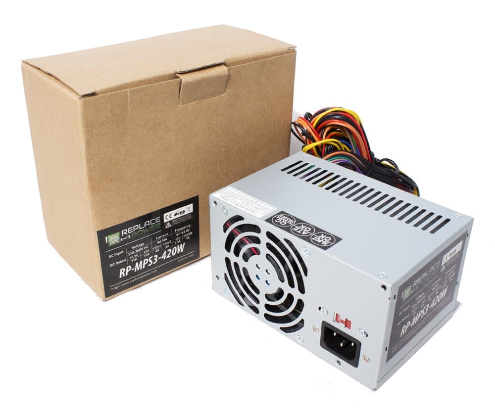 Replace Power® 420W 420 Watt ATX Power Supply Replacement for HP Compaq 5187-1098, 5187-5008, 5183-6914