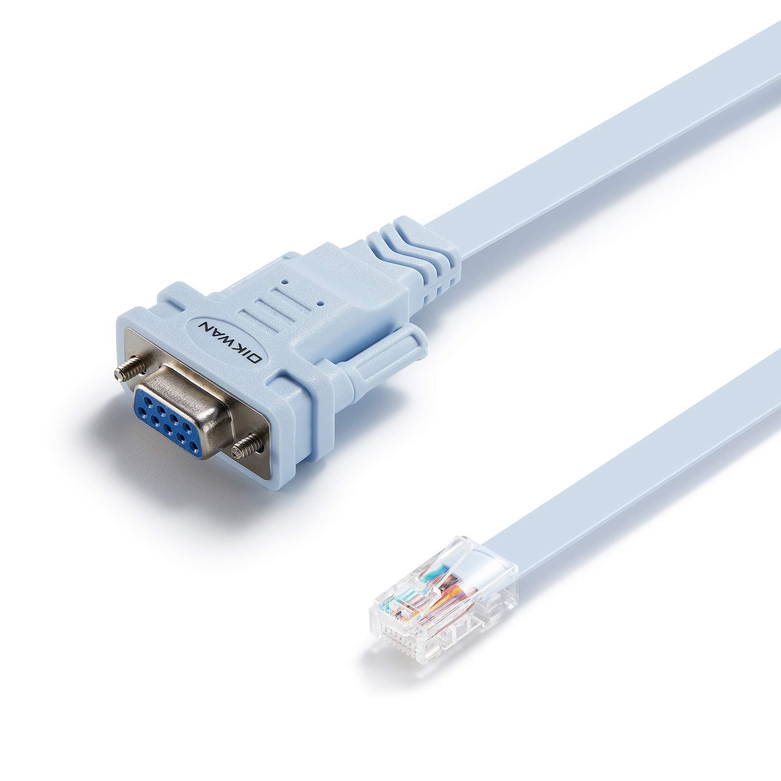 RJ-45 to DB-9 Rollover Console Cable,DB9 to RJ45 Console Cable Cisco Device Management Serial Adapter(Blue)