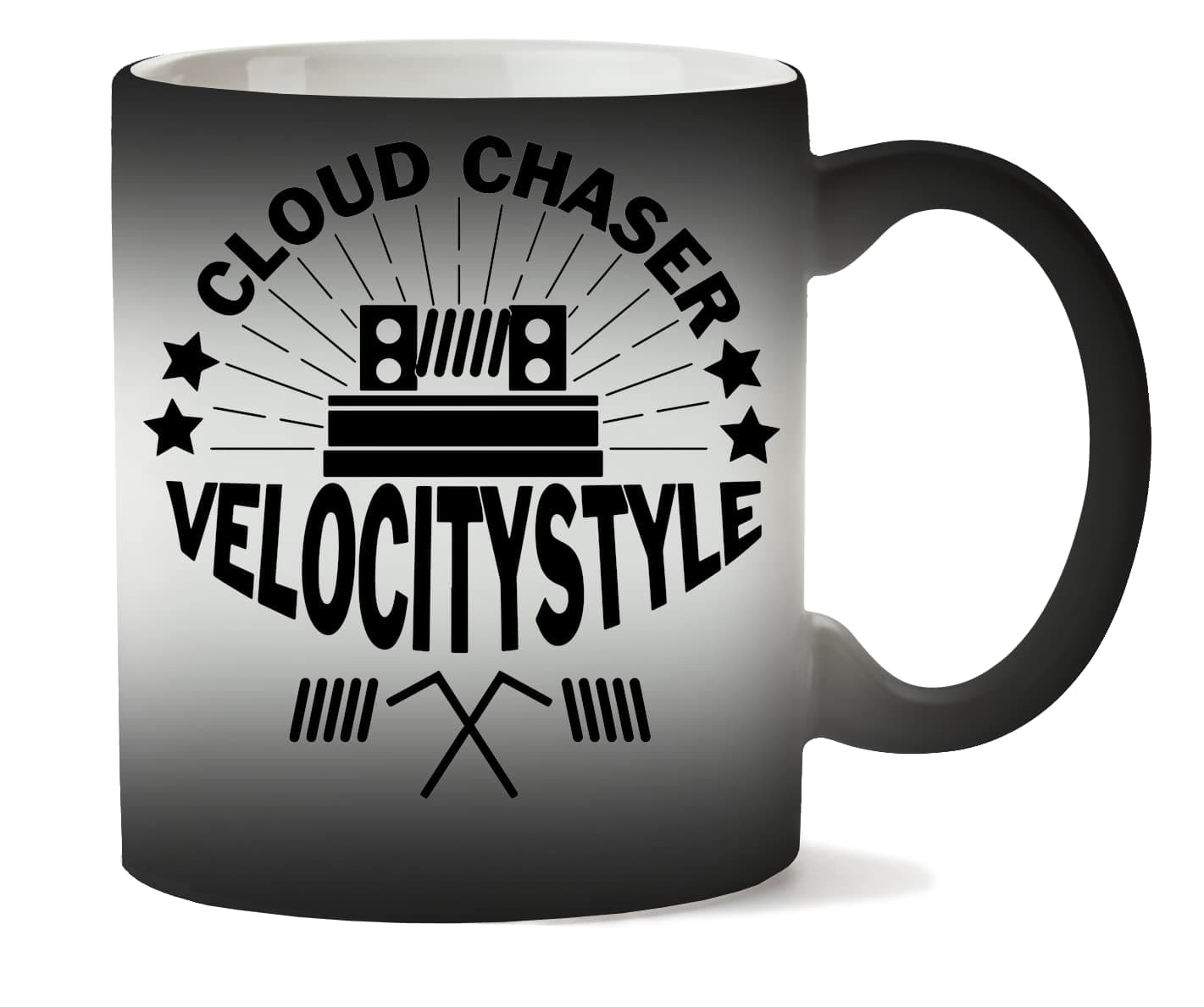 Cloud Chaser Velocity Style Magic Heat Sensitive Mug Tea Cup Gift for Hot Drink Chocolate