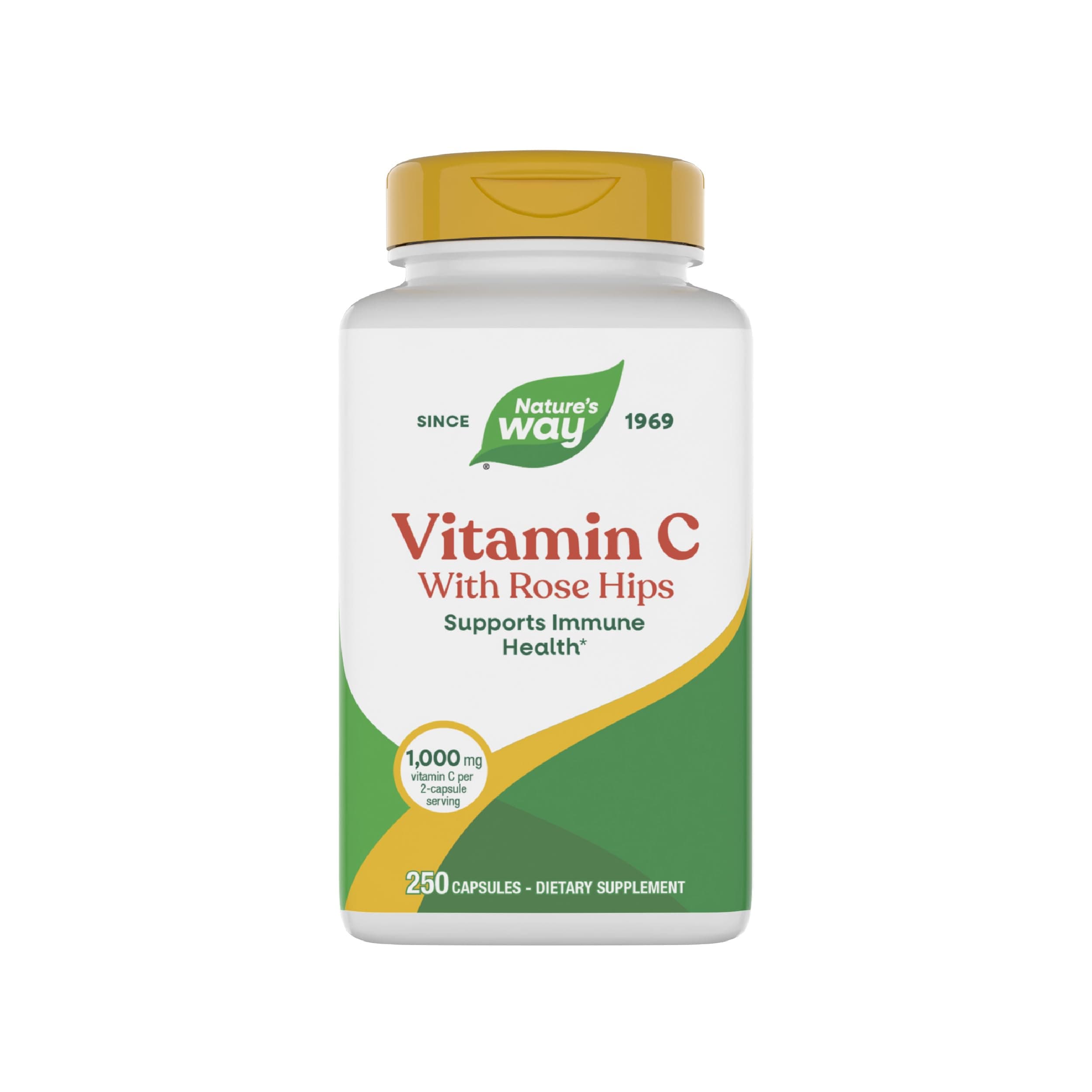 Vitamin C 500-Rose Hips, 250 Capsules