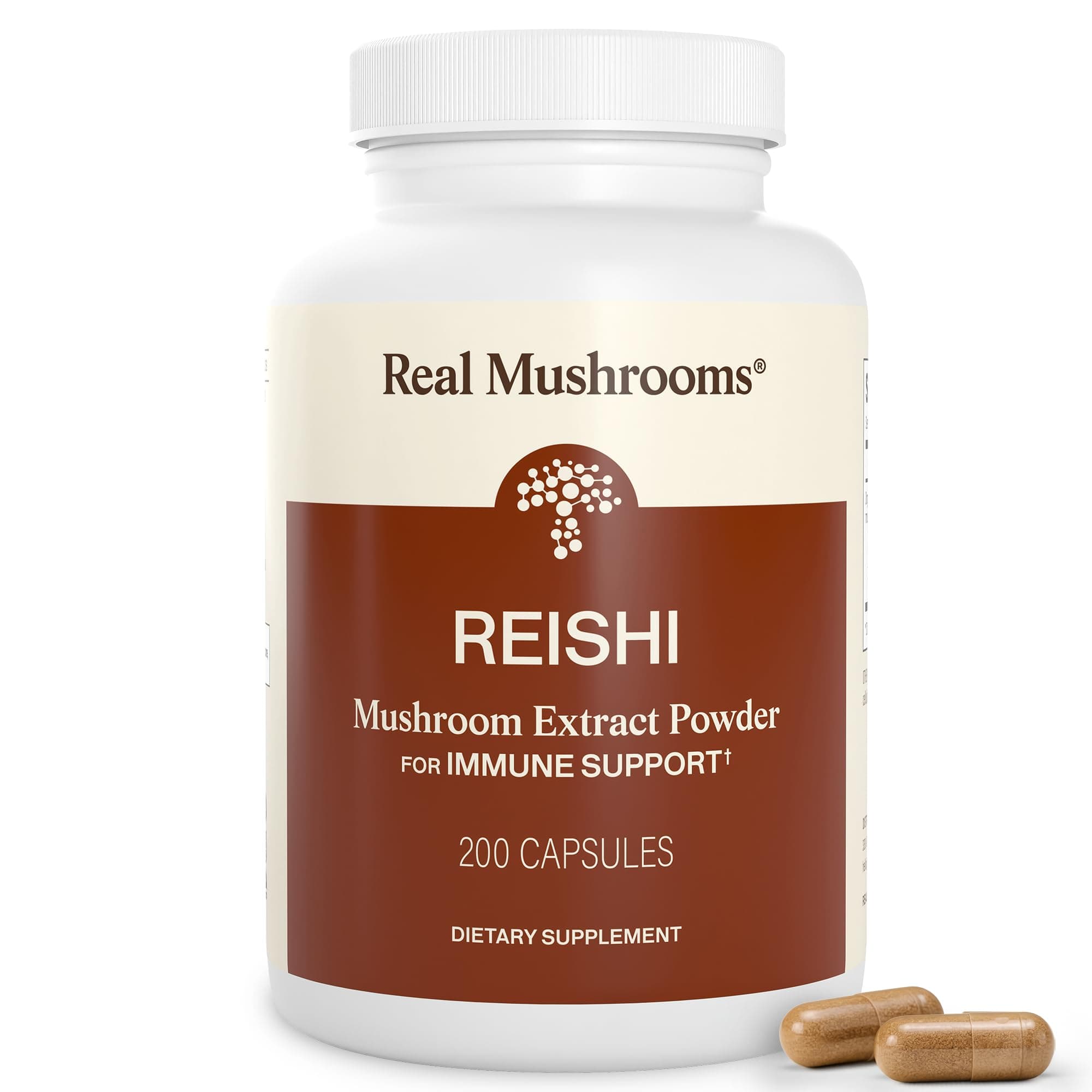 Reishi Extract Supplements (200 ct) Capsules for Longevity - Non-GMO Reishi Capsules for Improved Sleep and Relaxation