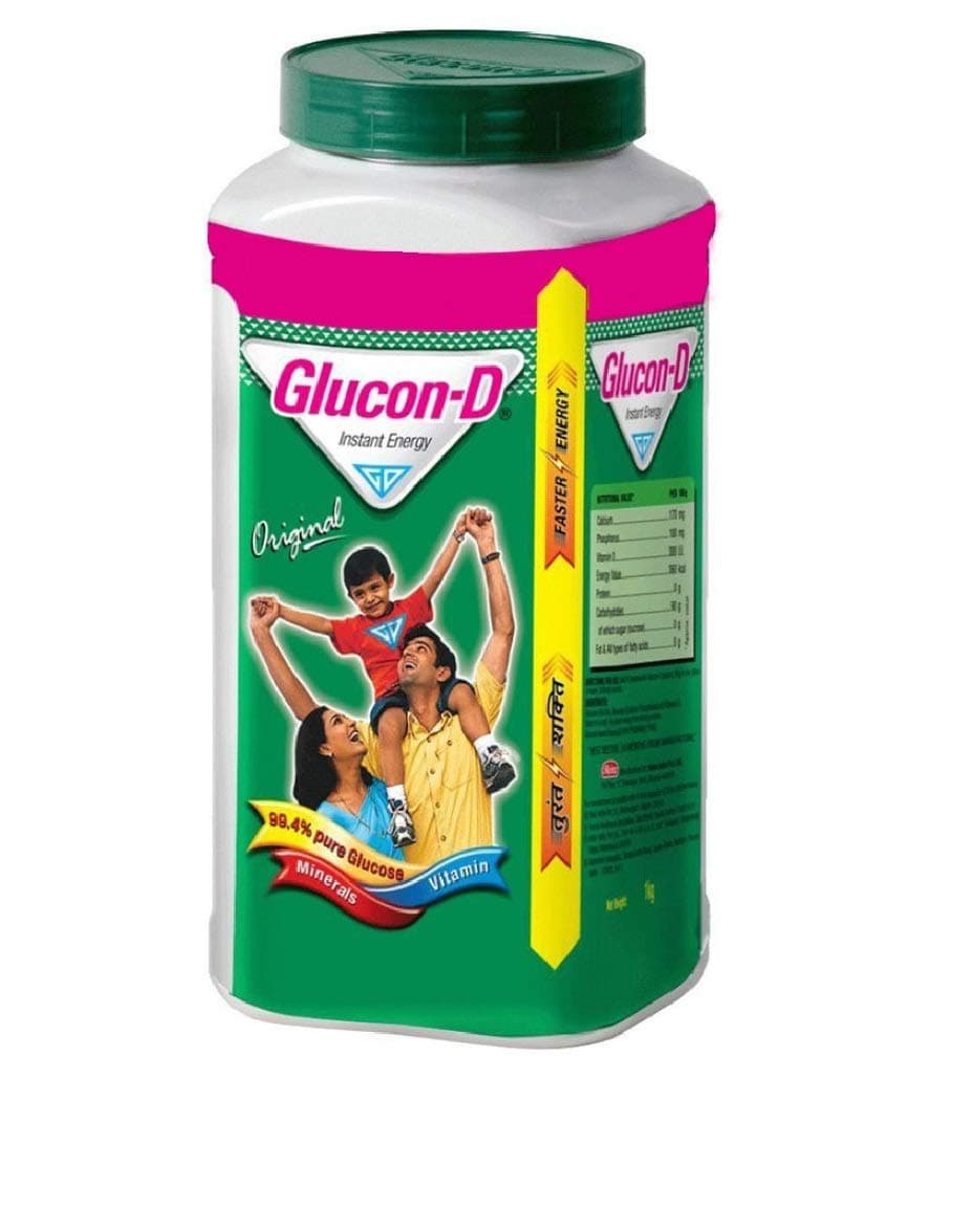Glucon-D Glucose Based Beverage Mix - 1 kg Jar with Free Nycil - 150 g Pack