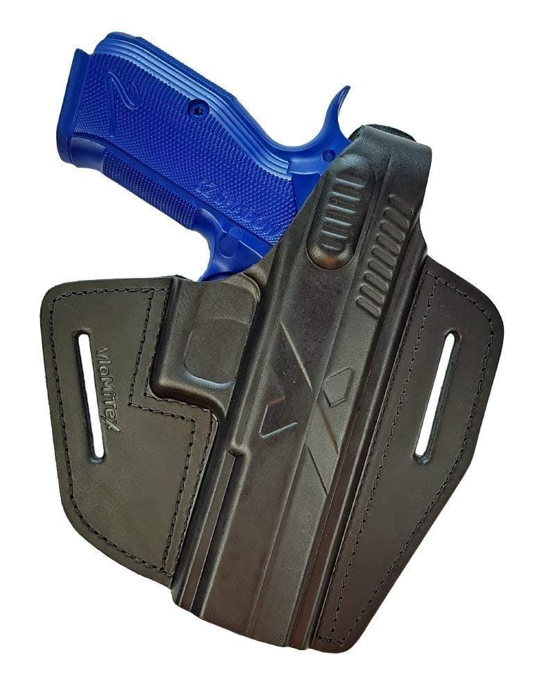 VlaMiTex B15 Black Leather Holster for CZ Shadow 2/P-09/SP-01 Shadow 1/SP-01 Phantom/CZ 97B