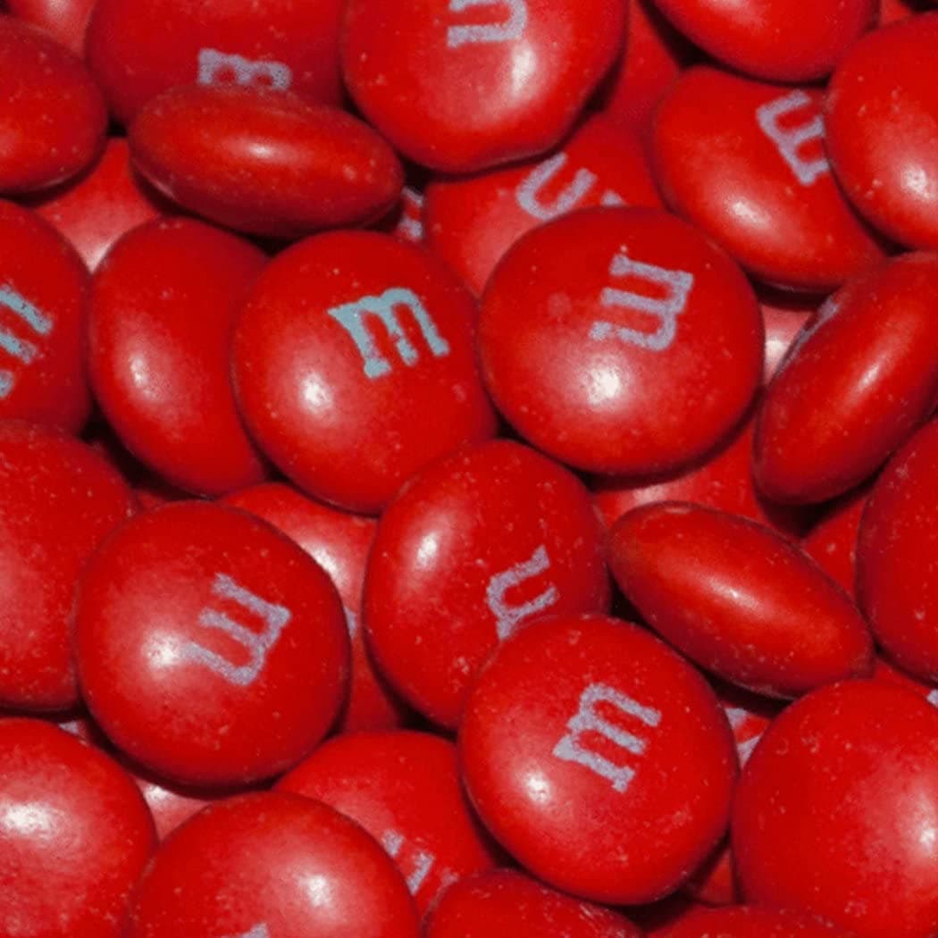 Red Candy 2lb M&Ms - Milk Chocolate Red Candy for Candy Buffet