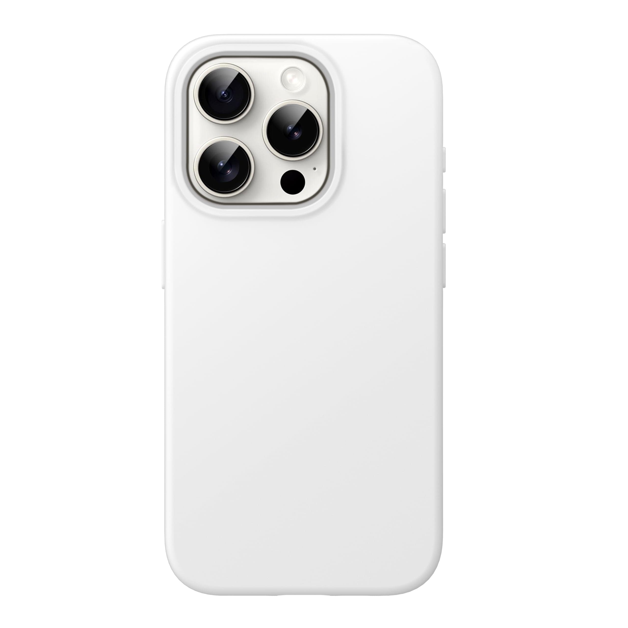 JETech Silicone Case for iPhone 15 Pro 6.1-Inch, Silky-Soft Touch Full-Body Protective Phone Case, Shockproof Cover (White)
