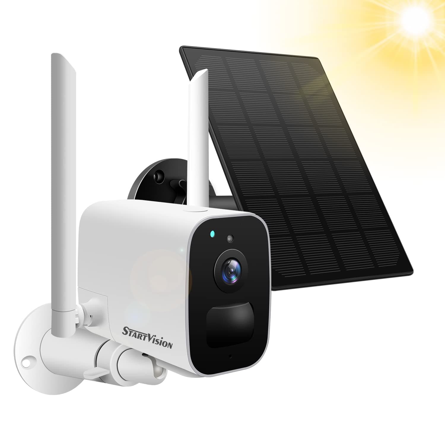 Solar Security Camera Outdoor, Solar Powered battery Camera, HD 1080P Wireless WiFi Security Camera, home camera，Two Way Audio, PIR Motion Detection and IP65 Waterproof，SD/Cloud Storage，Smart life APP