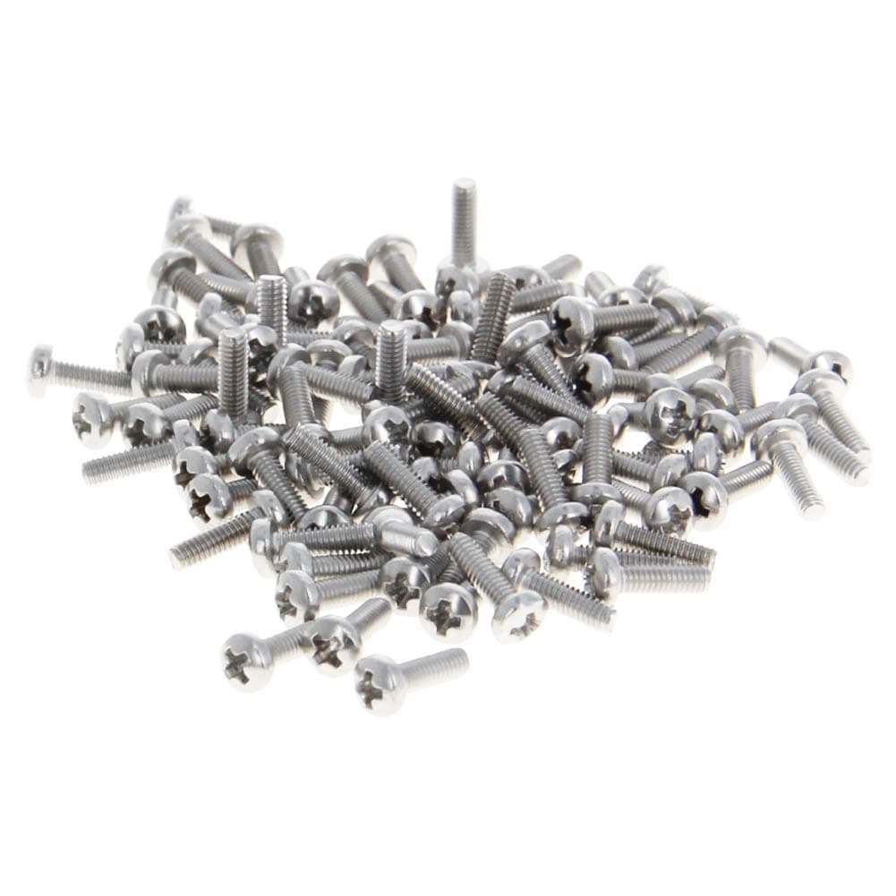 MroMax 100Pcs M2.5 x 8mm Pan Head Phillips Machine Screws, 304 Stainless Steel 18-8, Fully Thread, Metric Silver Gray Cross Head Screws Bolts for Computers, Camera and Other Small Electronic Devices