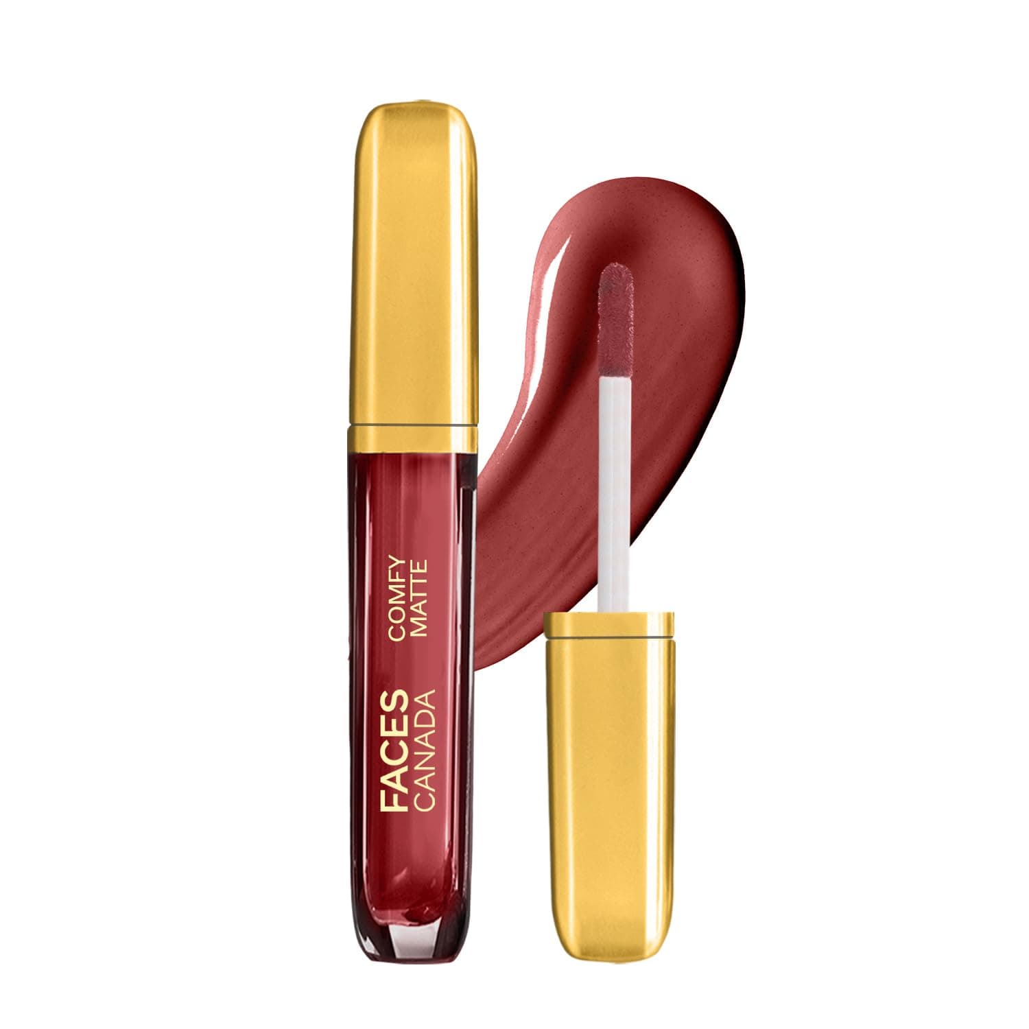 FACESCANADA Comfy Matte Liquid Lipstick - Note To Self | 10 HR Long Lasting | Non-Drying Intense Lip Color | Infused with Almond Oil & Vitamin E | 0.10 Fl Oz/3ml