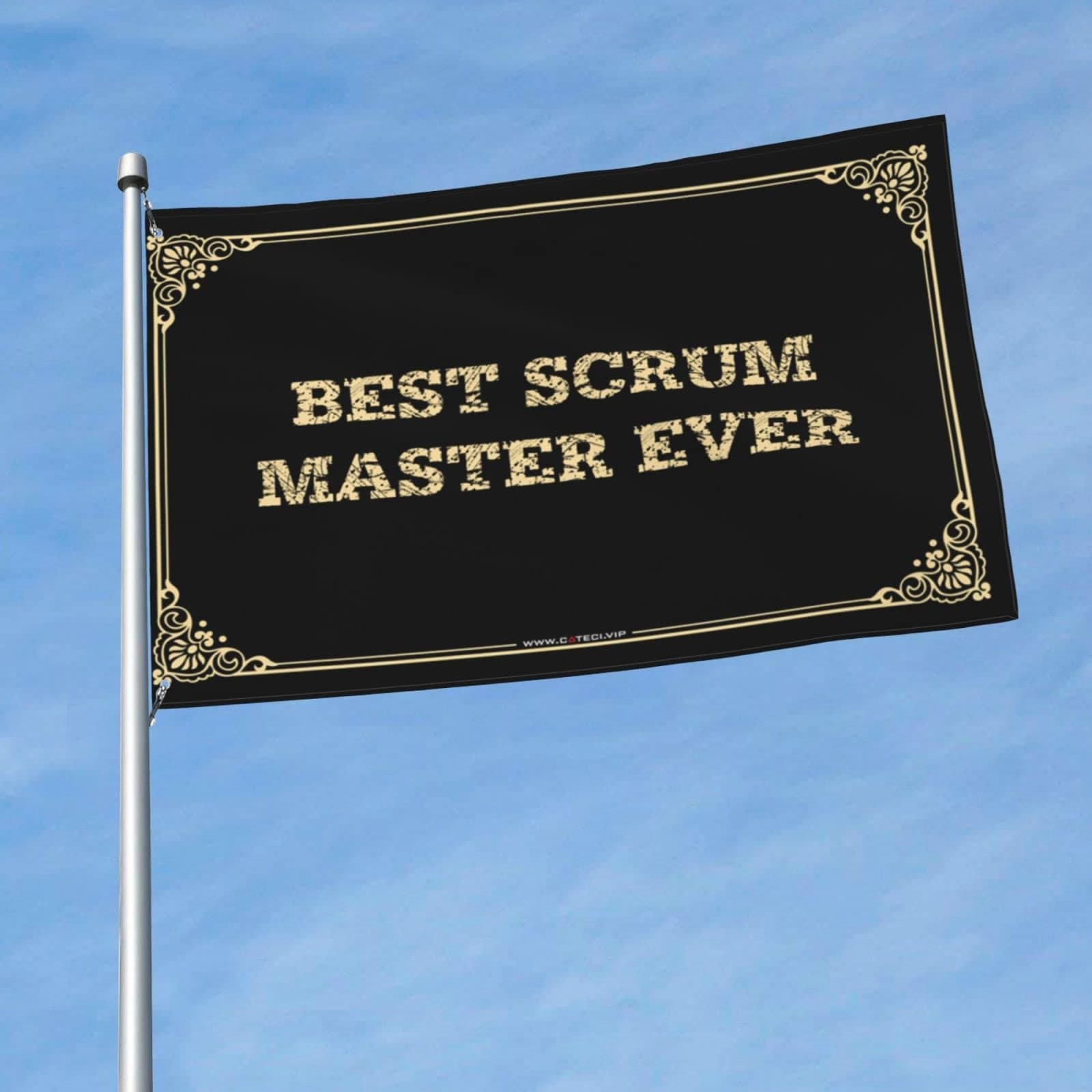 Flags For Room Decor Best Scrum Master Ever Flag Retro Decor Garden Flags Winter (Color : Colour, Size : 152X244CM)