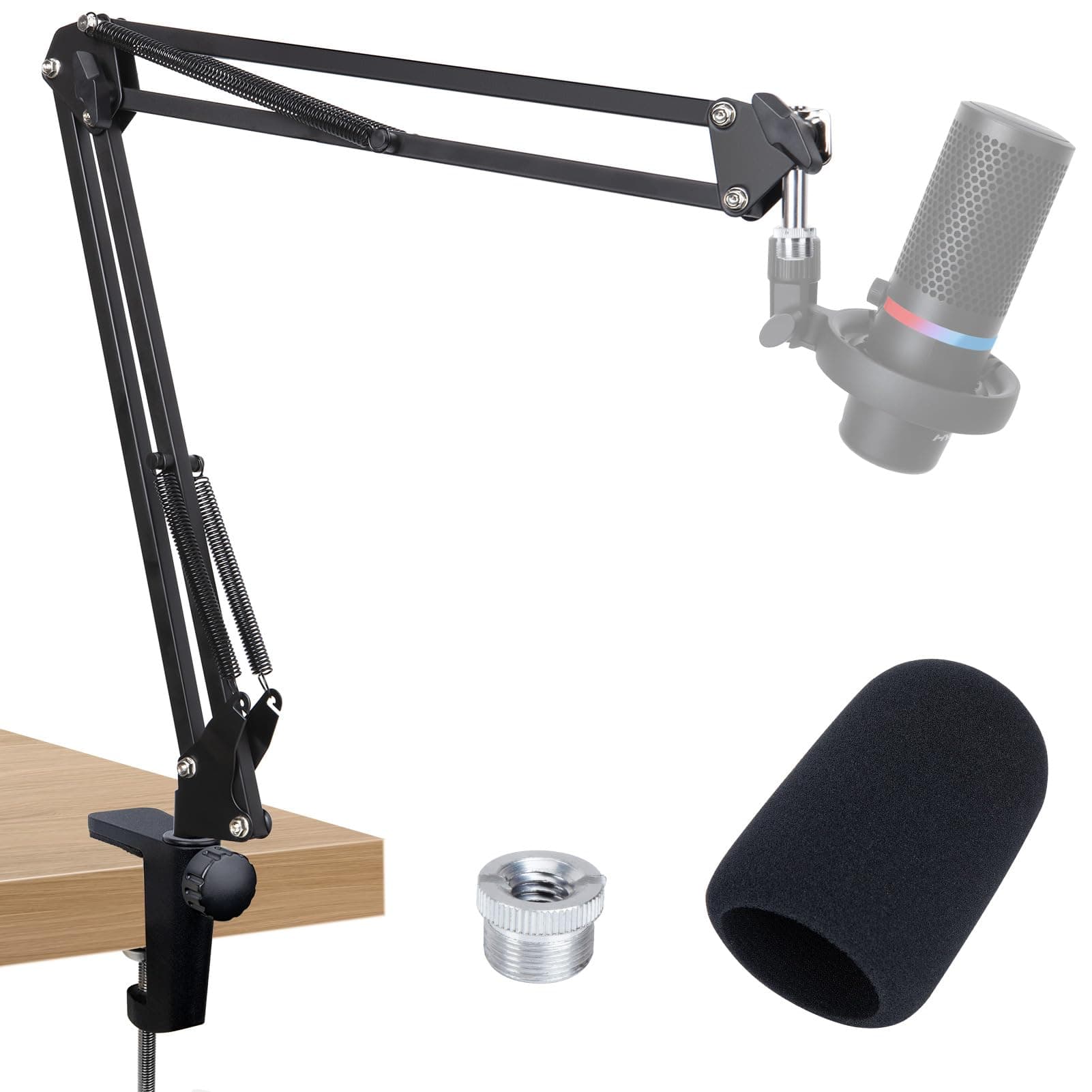 HyperX DuoCast Boom Arm - HyperX Microphone Arm Compatible with HyperX DuoCast, Mic Arm with Microphone Cover, Improve Sound Quality, Microphone Arm for DuoCast by SUNMON