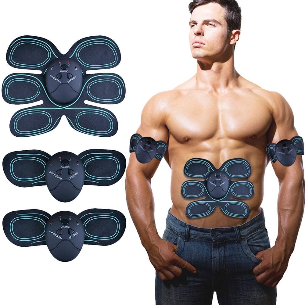 Muscle Stimulator, ABS Trainer EMS Training Machine Abdominal Toning Belts Abdominal Exerciser Electric Muscle Toner Portable Body Gym Fitness Training Gear For Abdomen/Arm/Leg