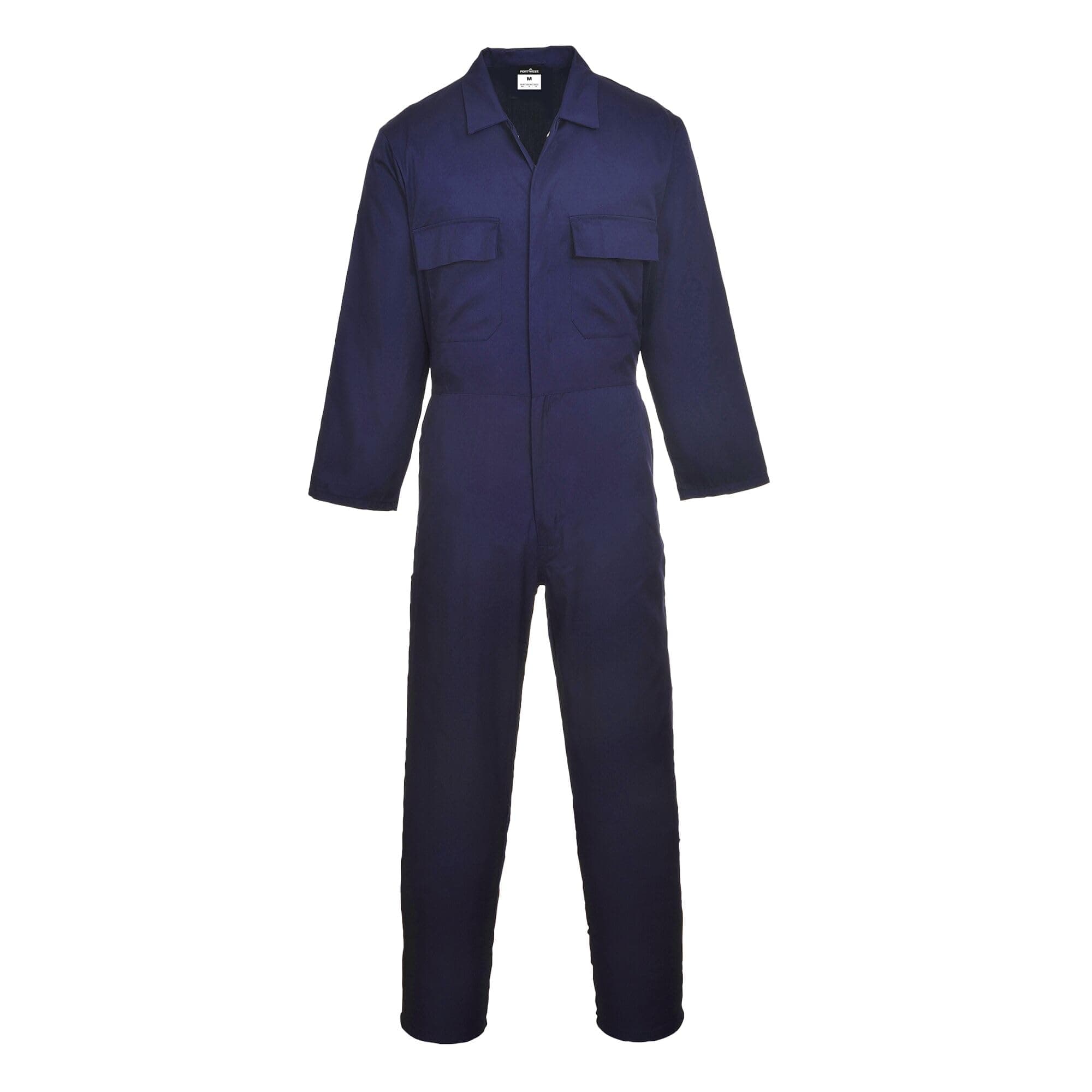 S999NARM Euro Work Polycotton Coverall, Regular, Size: Medium, Navy